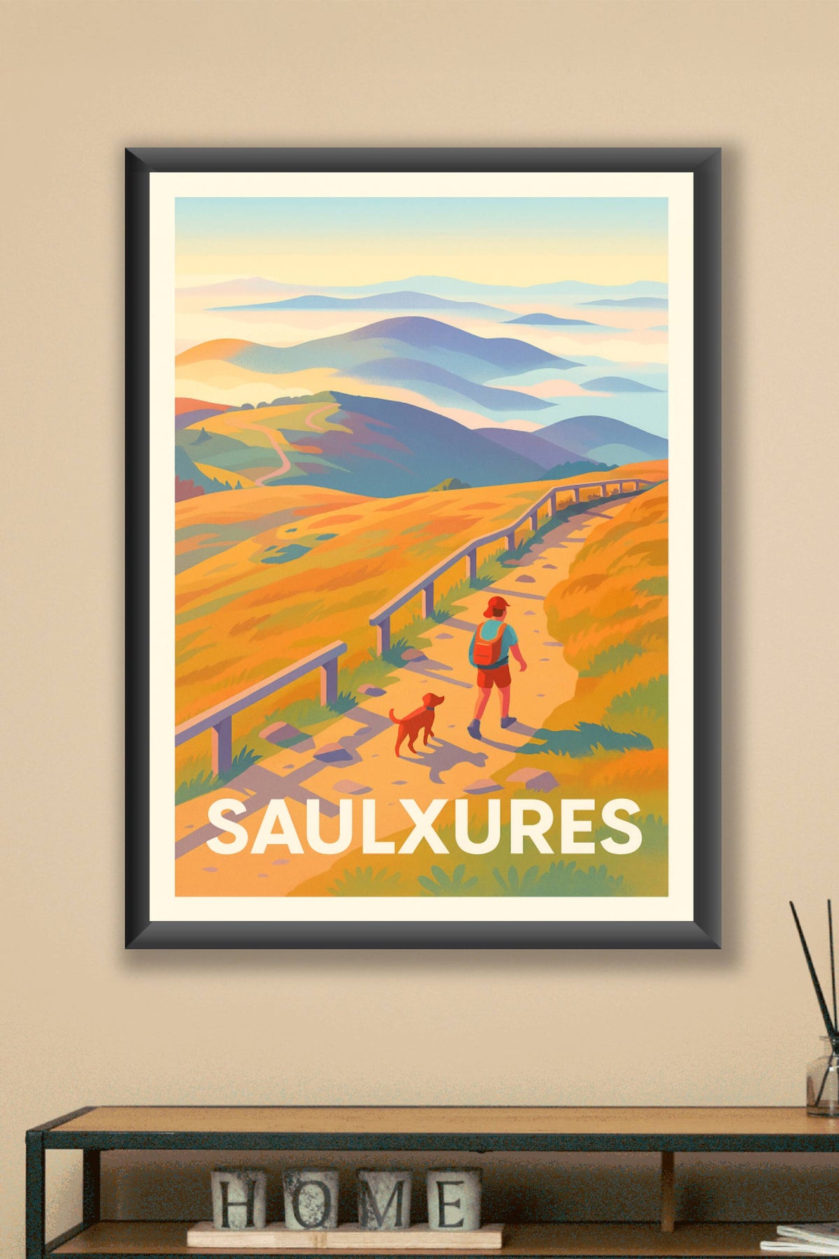 Affiche Saulxures — Randonnée et panoramas apaisants · poster d'art de Saulxures