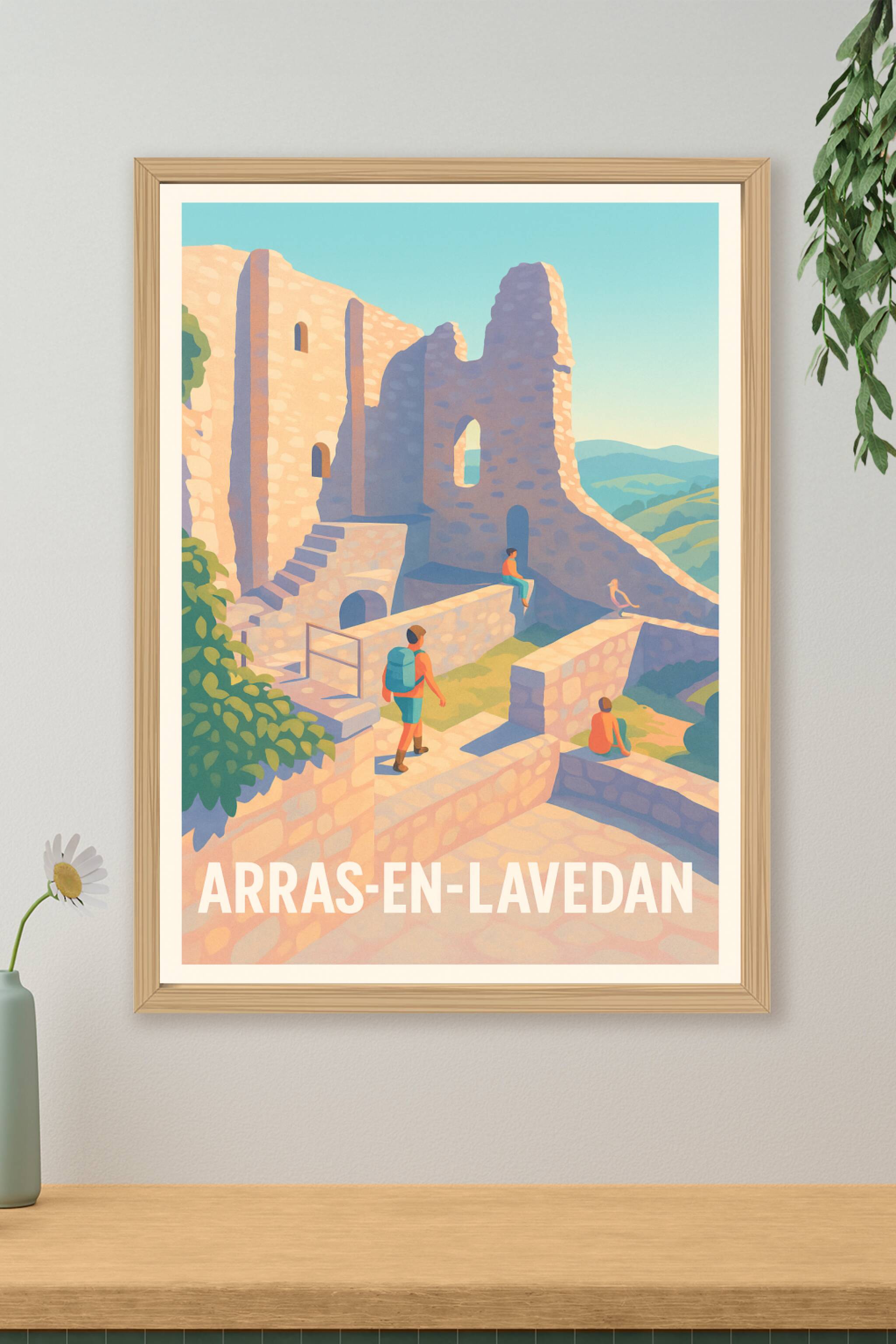 Affiche de Arras-en-Lavedan - Un Voyage au Cœur des Ruines Médiévales