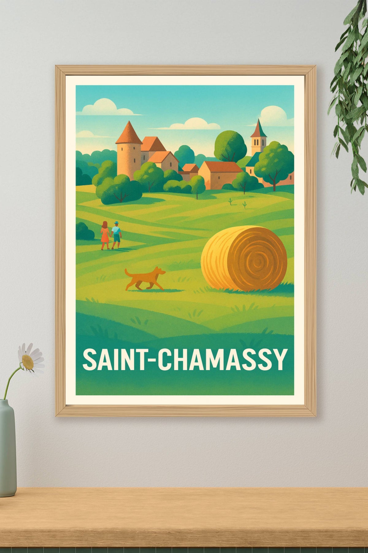 Affiche Saint-Chamassy — Charme rural et douceur de vivre · poster d'art de Saint-Chamassy