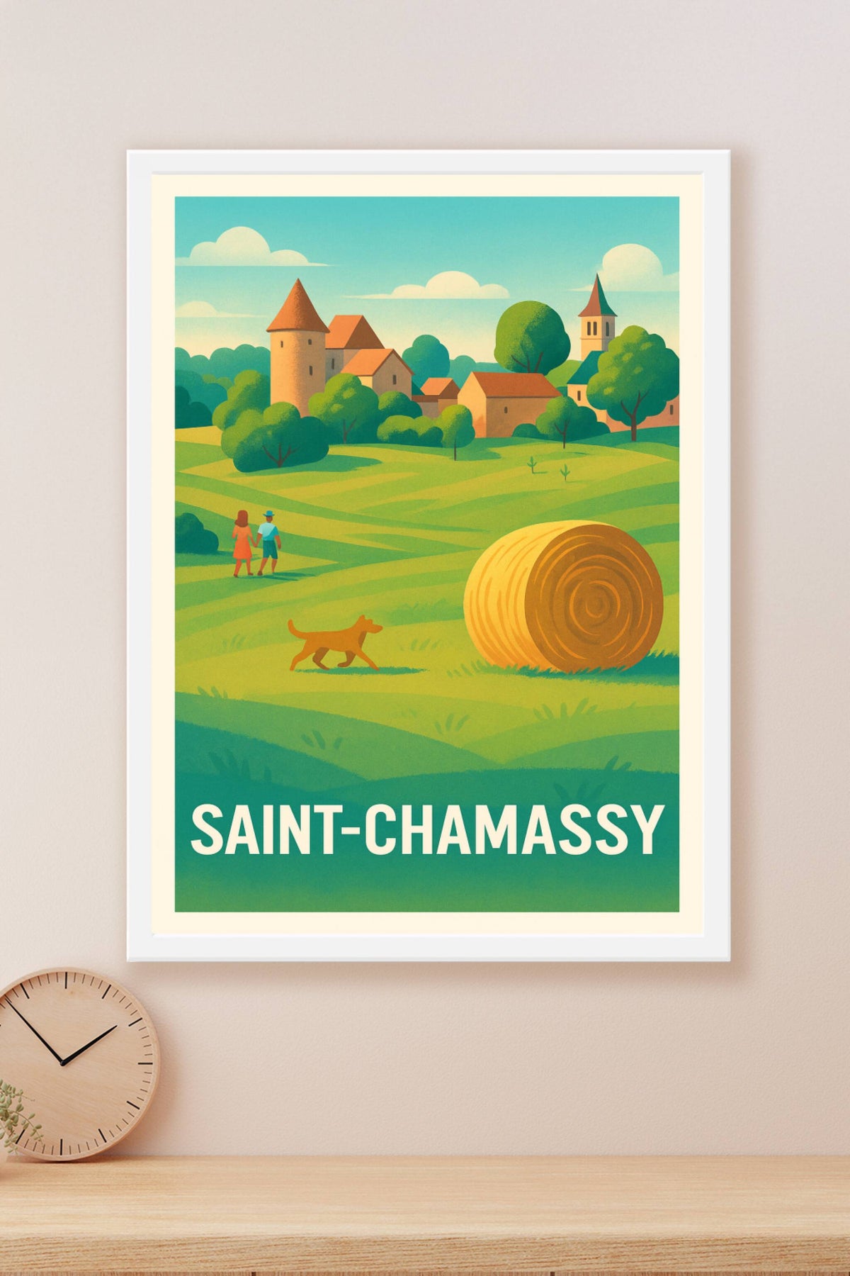 Affiche Saint-Chamassy — Charme rural et douceur de vivre · poster d'art de Saint-Chamassy