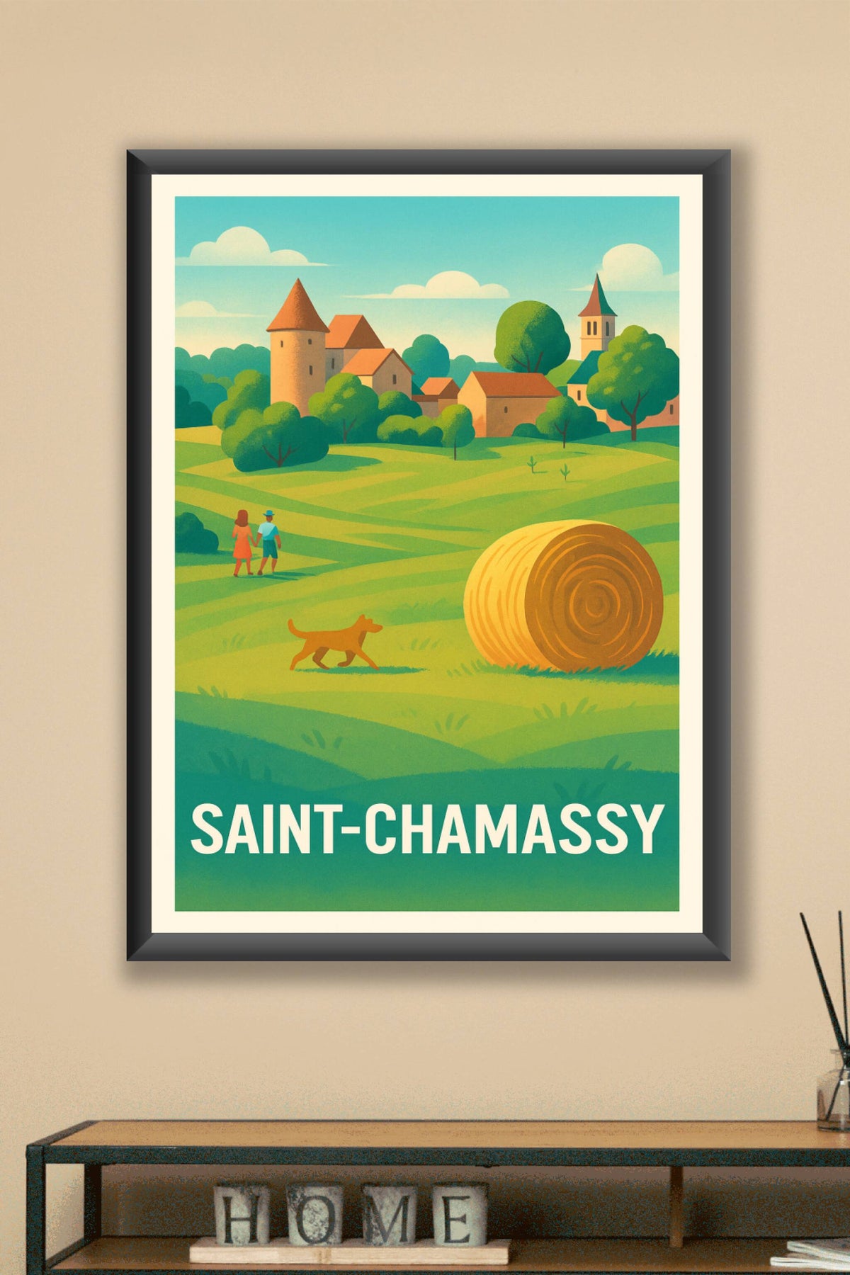 Affiche Saint-Chamassy — Charme rural et douceur de vivre · poster d'art de Saint-Chamassy