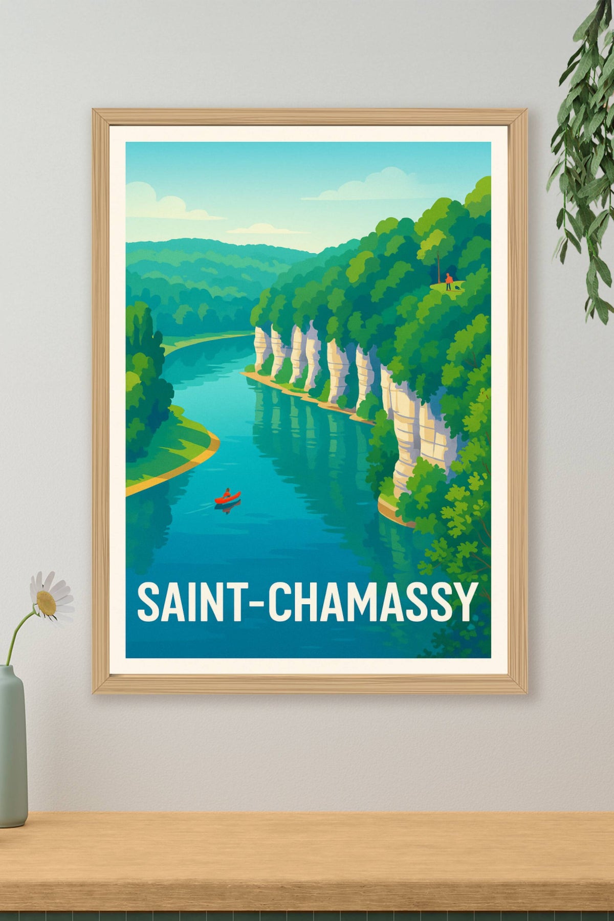 Affiche Saint-Chamassy — Évasion nature au fil de l'eau · poster d'art de Saint-Chamassy
