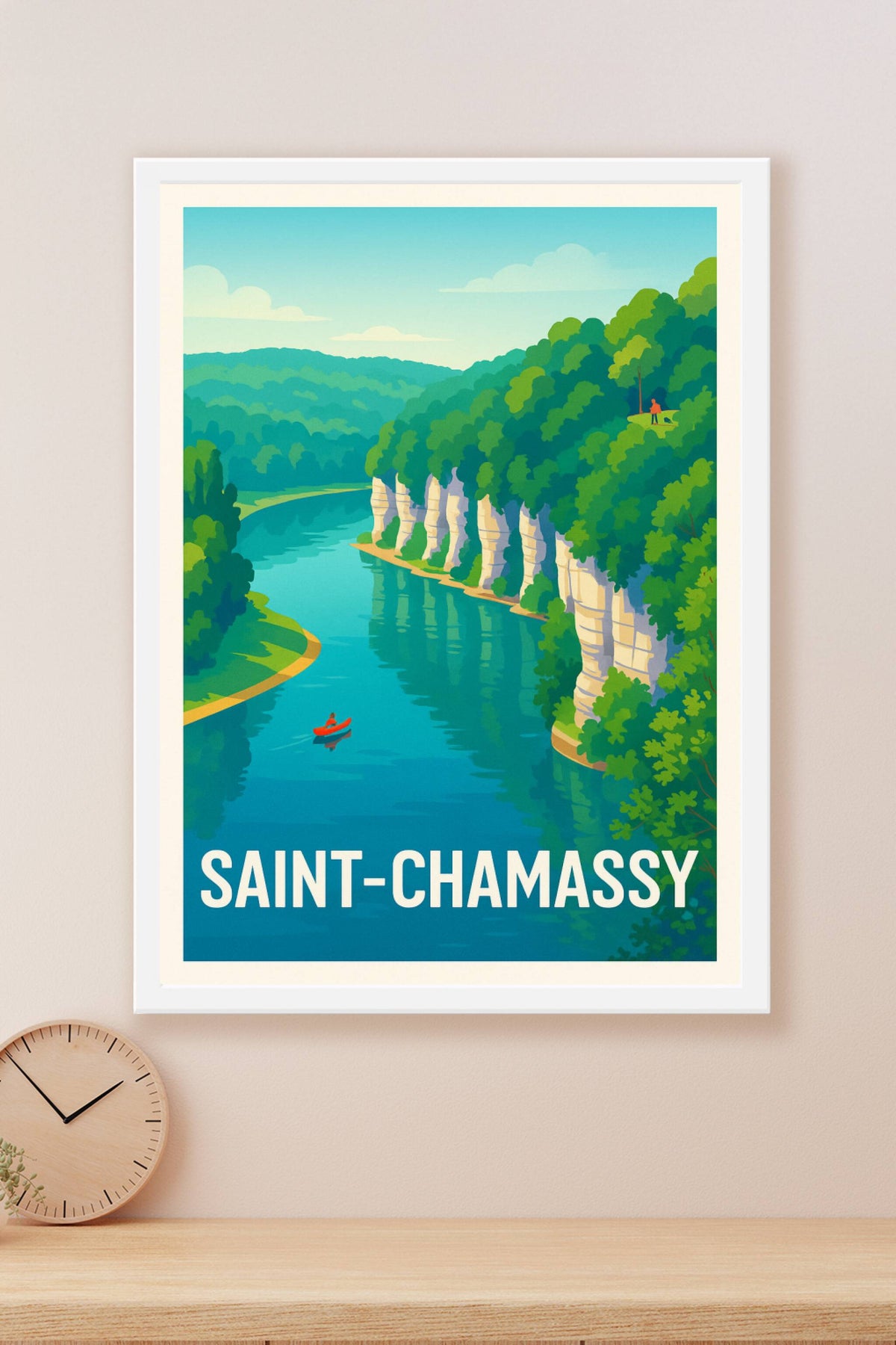 Affiche Saint-Chamassy — Évasion nature au fil de l'eau · poster d'art de Saint-Chamassy