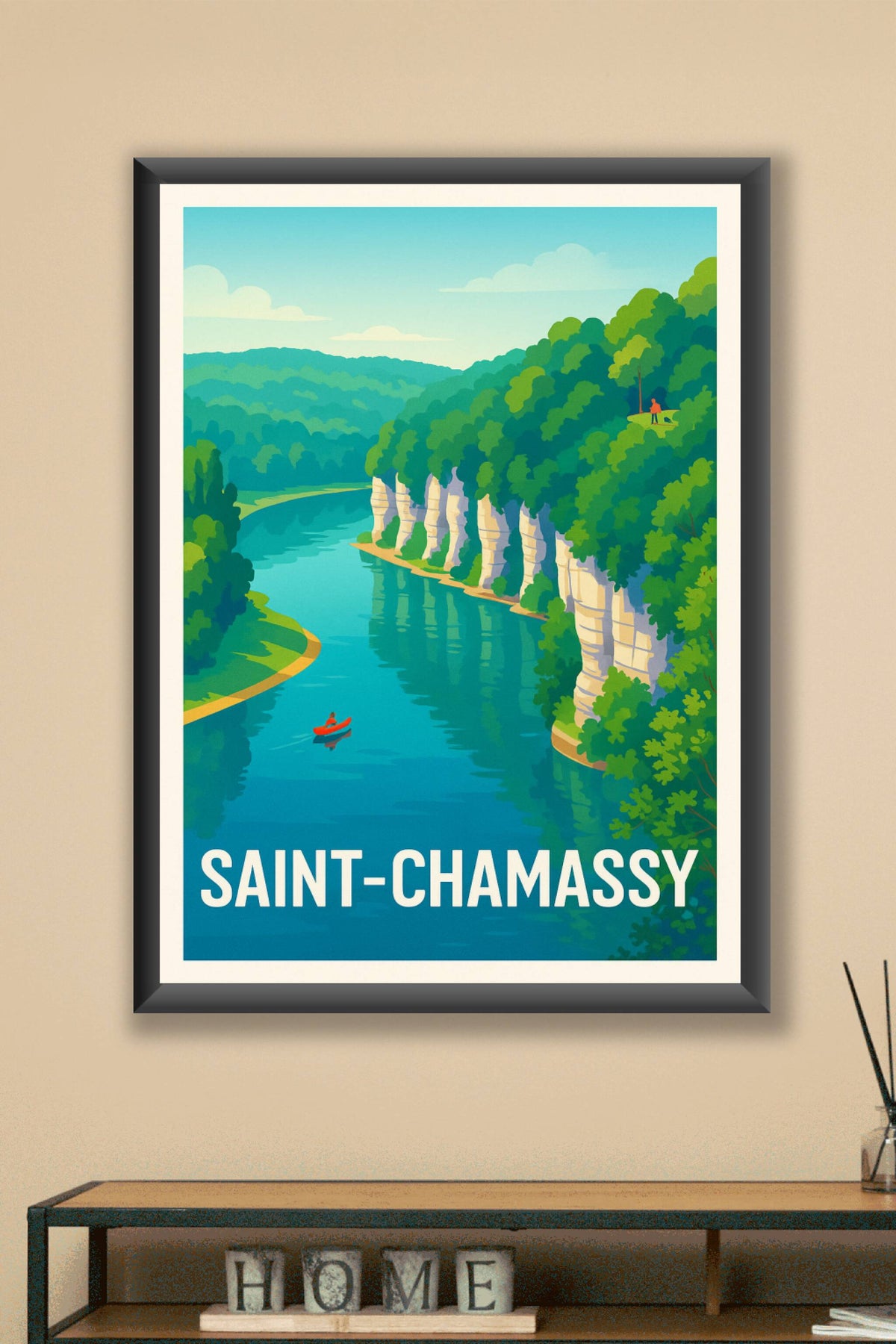 Affiche Saint-Chamassy — Évasion nature au fil de l'eau · poster d'art de Saint-Chamassy