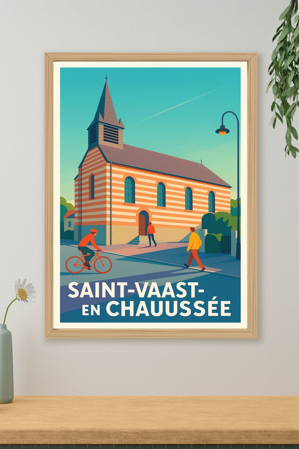 Affiche Saint-Vaast-en-Chaussée — Charme et Sérénité au Quotidien · poster d'art de Saint-Vaast-en-Chaussée