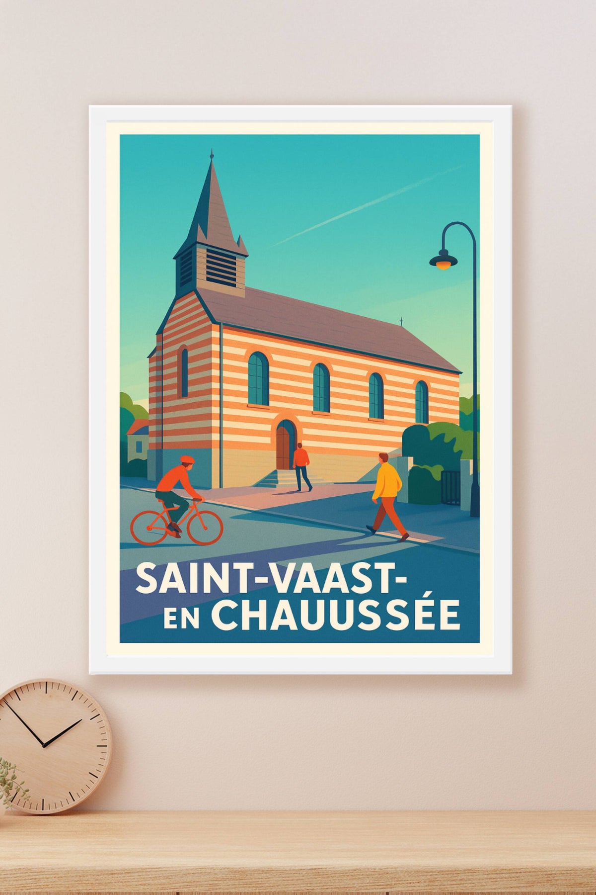 Affiche Saint-Vaast-en-Chaussée — Charme et Sérénité au Quotidien · poster d'art de Saint-Vaast-en-Chaussée