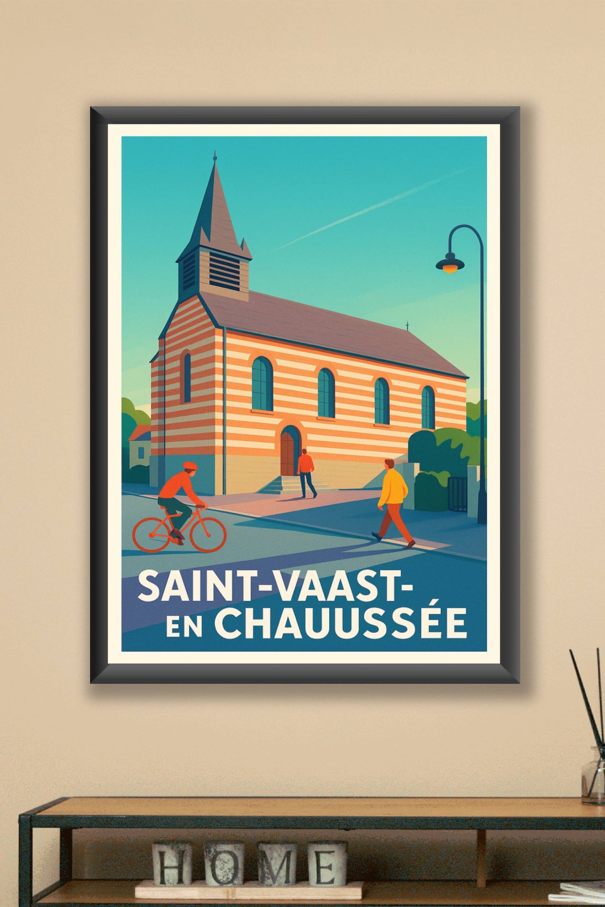 Affiche Saint-Vaast-en-Chaussée — Charme et Sérénité au Quotidien · poster d'art de Saint-Vaast-en-Chaussée
