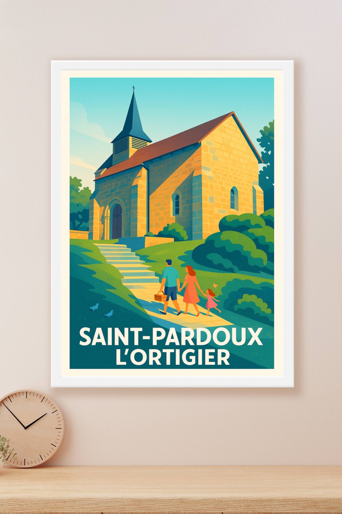 Affiche Saint-Pardoux-l'Ortigier — Charme et Sérénité en Famille · poster d'art de Saint-Pardoux-l'Ortigier