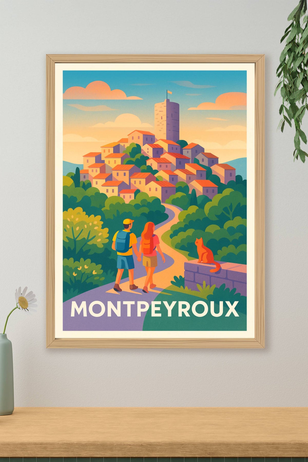 Affiche Montpeyroux — L'escapade douce au cœur du village perché · poster d'art de Montpeyroux