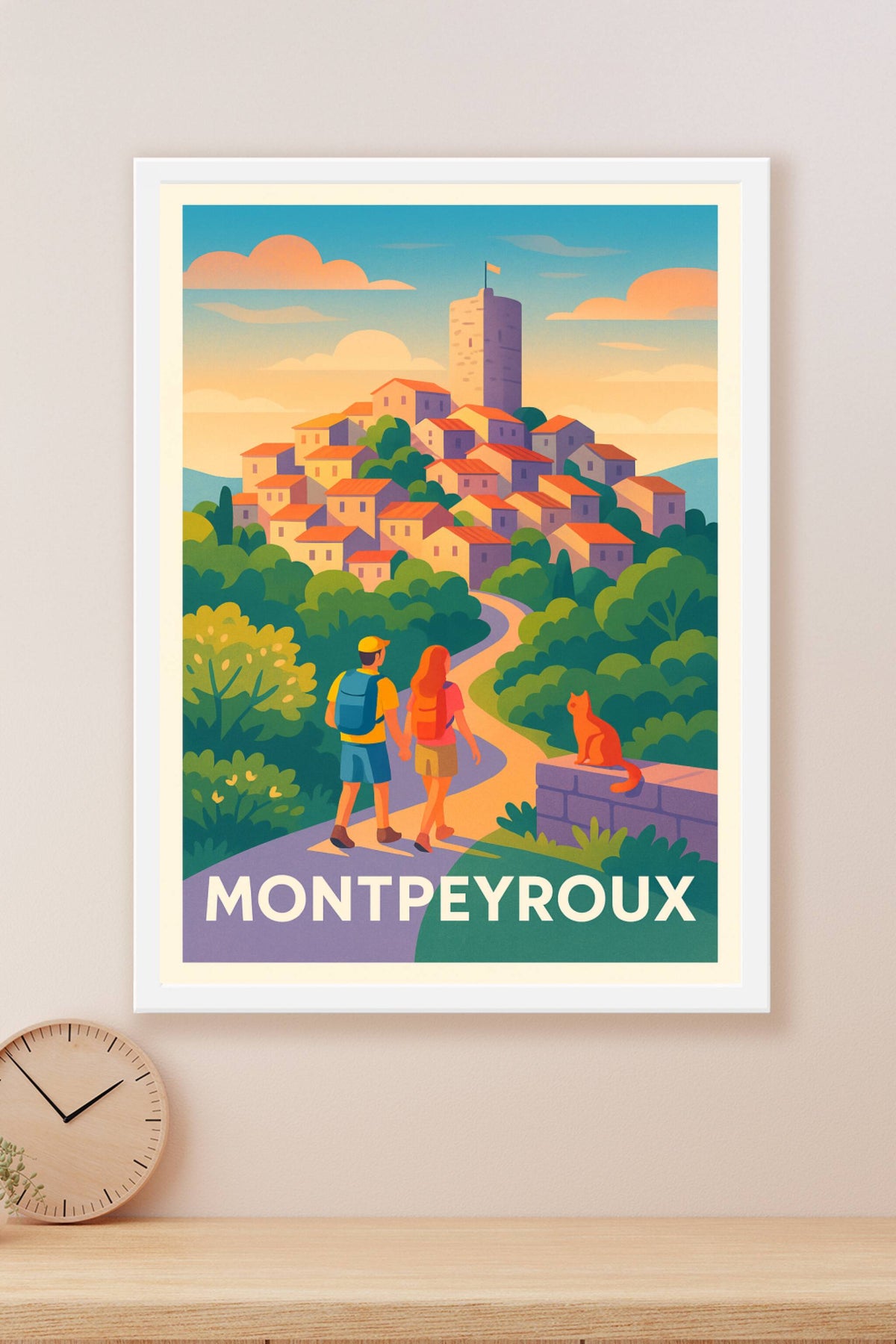 Affiche Montpeyroux — L'escapade douce au cœur du village perché · poster d'art de Montpeyroux