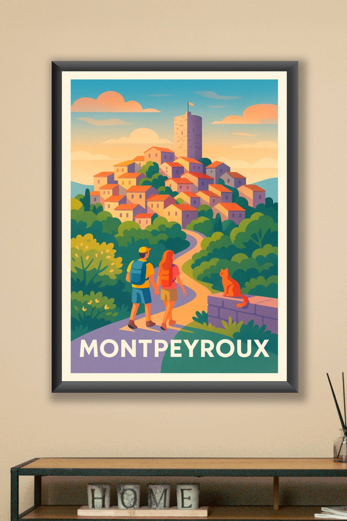 Affiche Montpeyroux — L'escapade douce au cœur du village perché · poster d'art de Montpeyroux