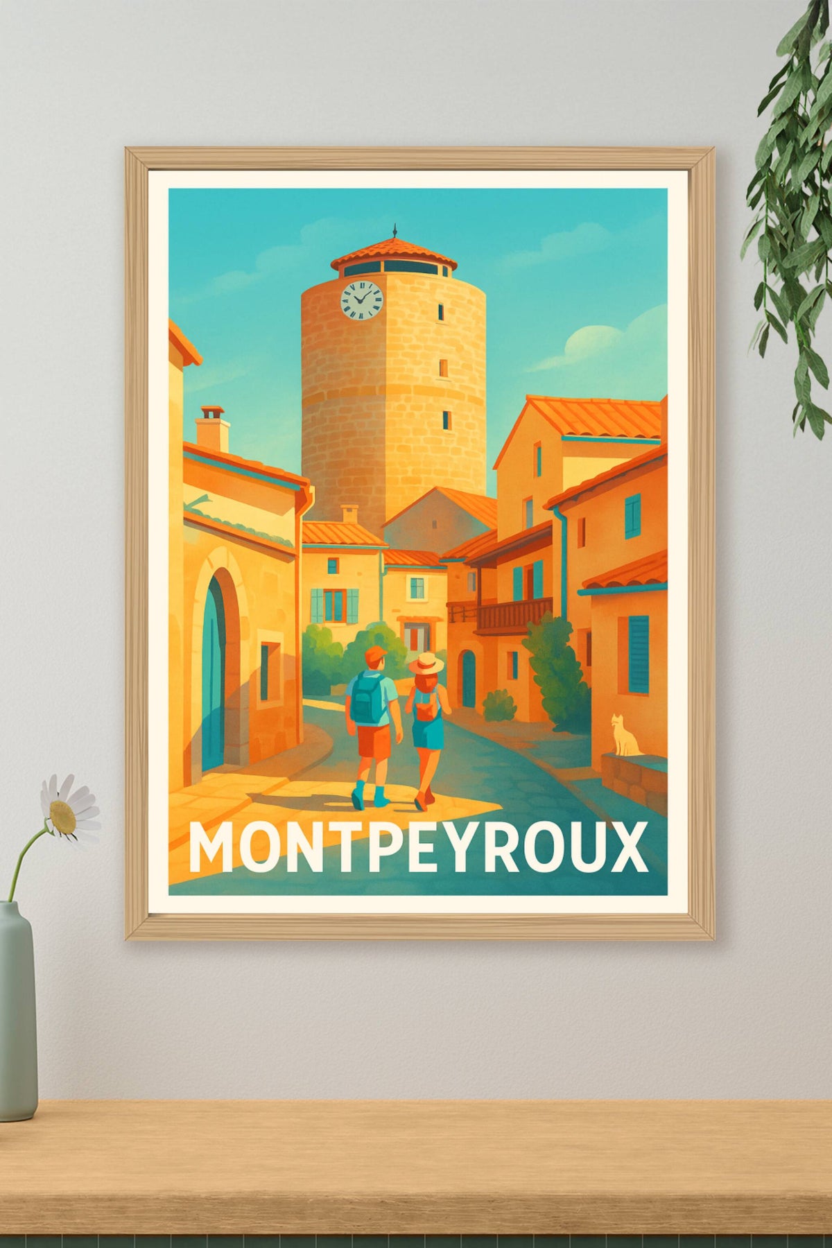 Affiche Montpeyroux — Charme et sérénité au cœur du village · poster d'art de Montpeyroux