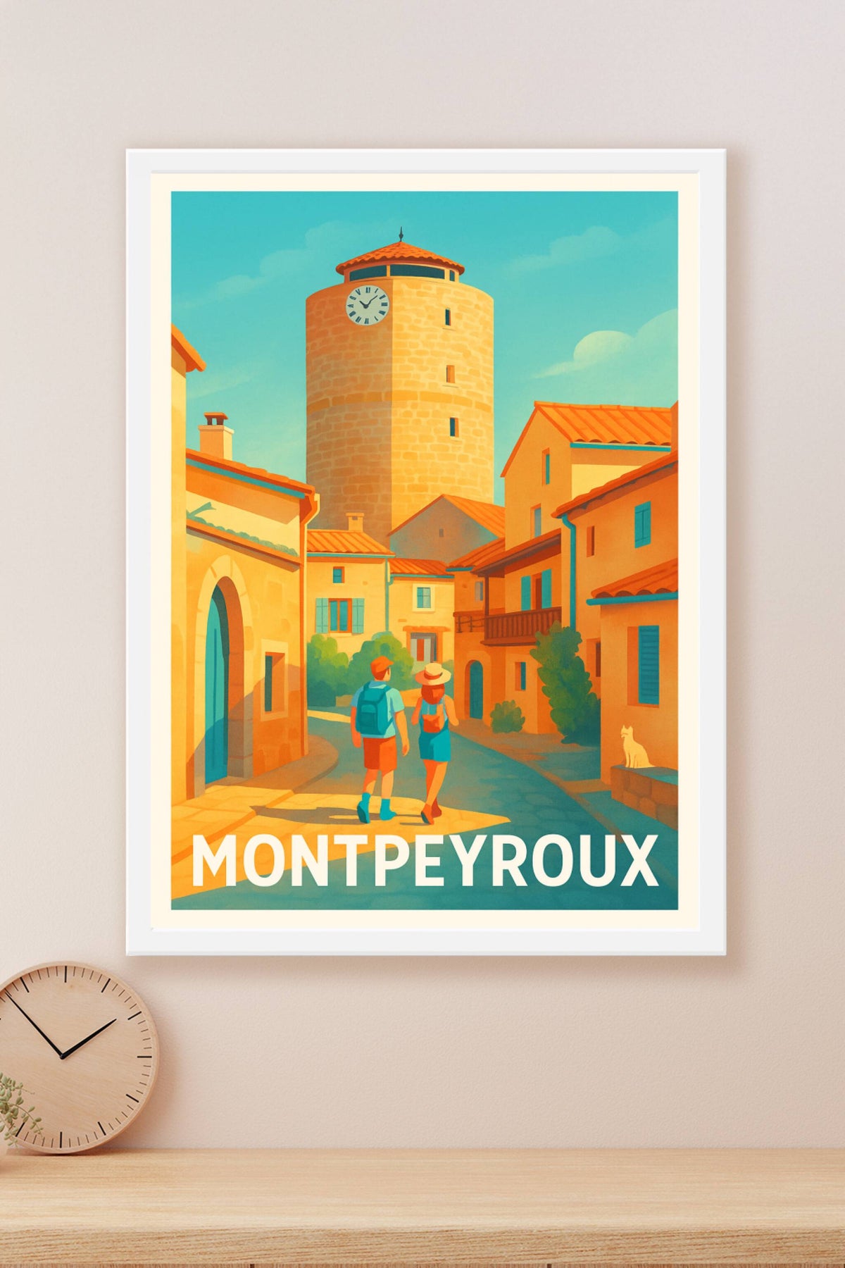Affiche Montpeyroux — Charme et sérénité au cœur du village · poster d'art de Montpeyroux