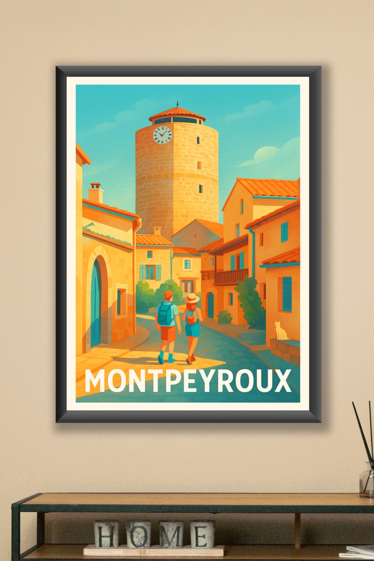 Affiche Montpeyroux — Charme et sérénité au cœur du village · poster d'art de Montpeyroux