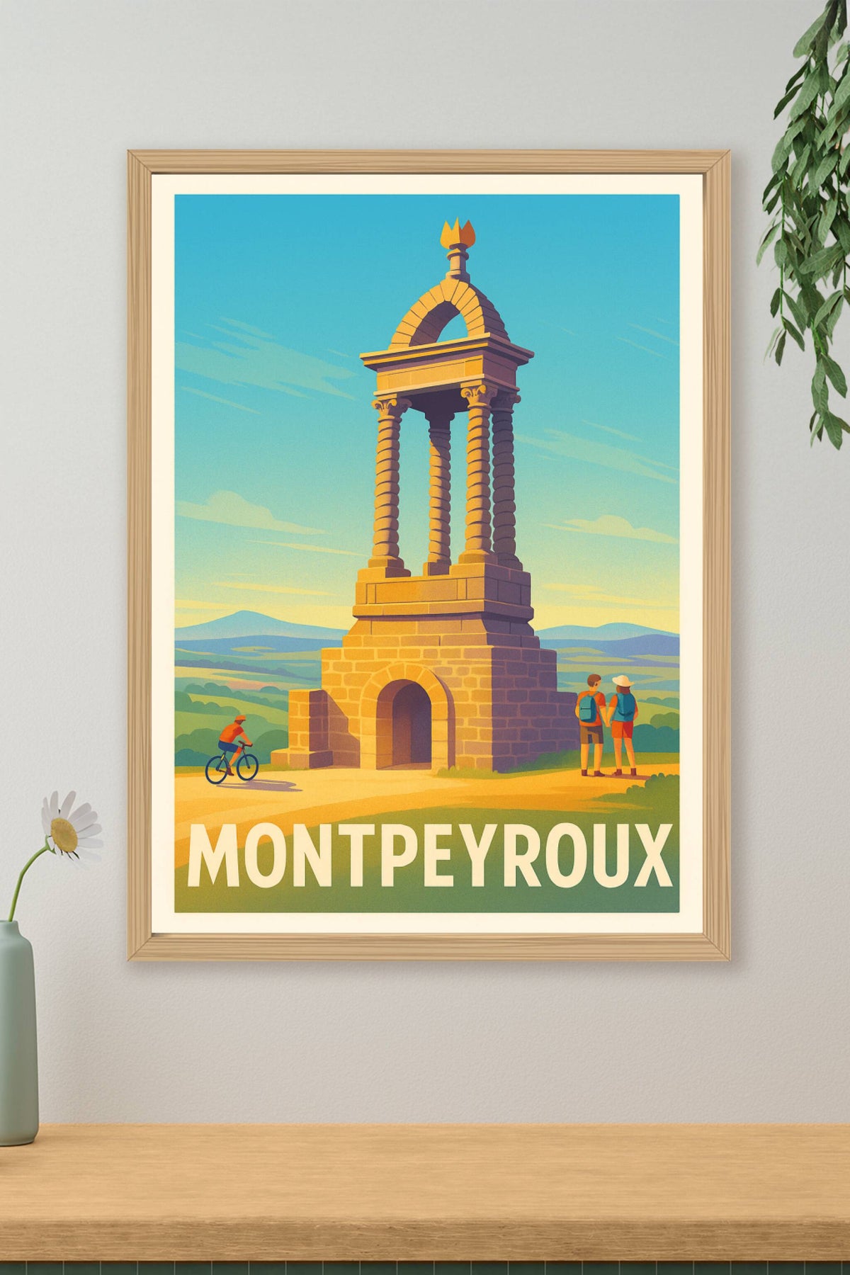 Affiche Montpeyroux — Escapade au Sommet Historique · poster d'art de Montpeyroux