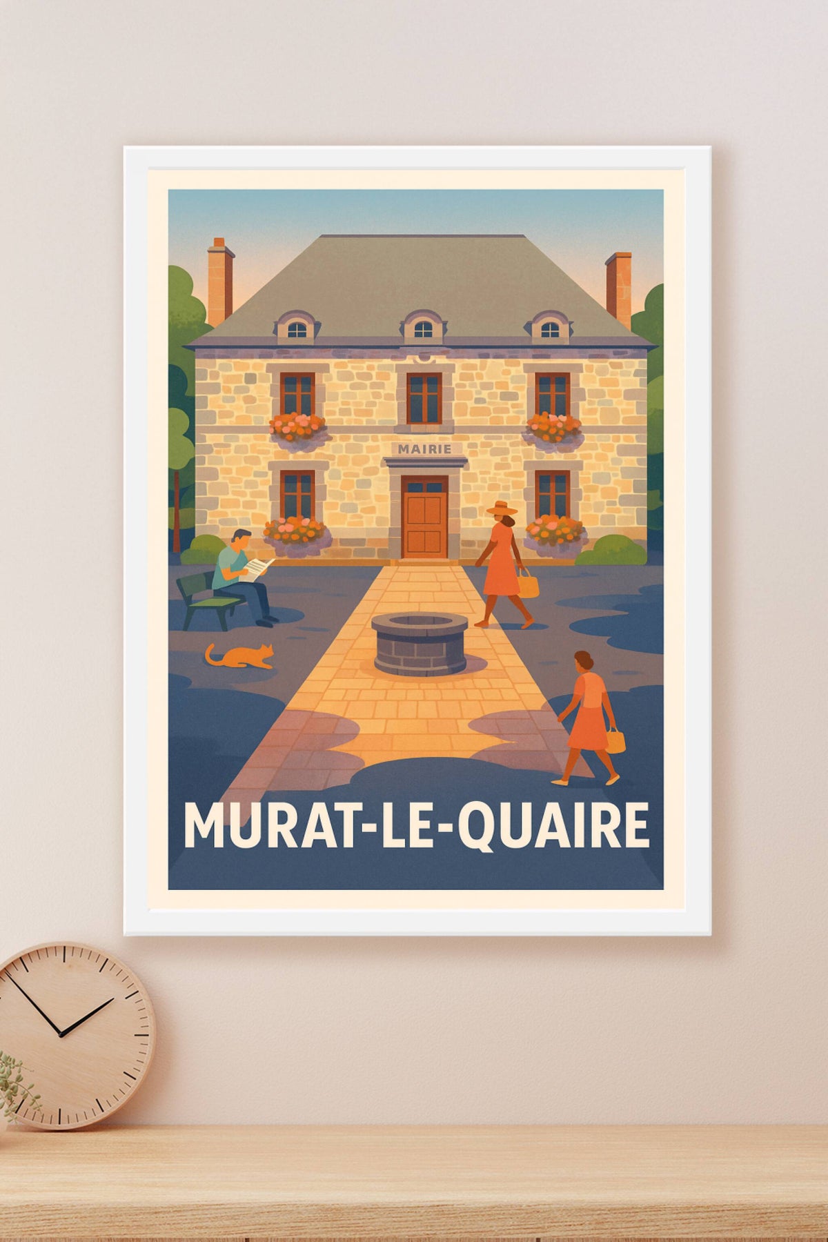 Affiche Murat-le-Quaire — L'élégance d'un village au cœur de l'Auvergne · poster d'art de Murat-le-Quaire