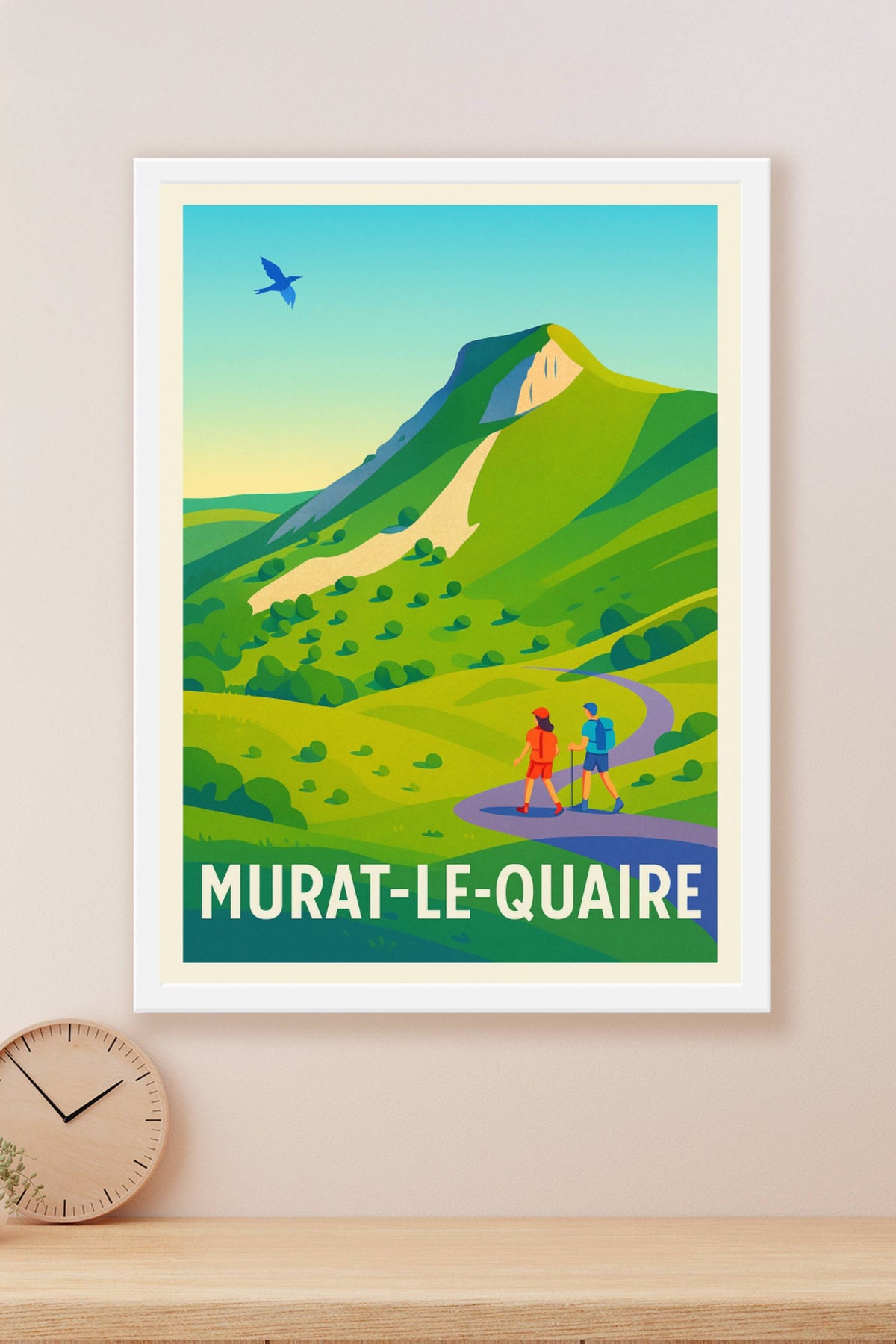 Affiche Murat-le-Quaire — Invitation à la randonnée en nature · poster d'art de Murat-le-Quaire