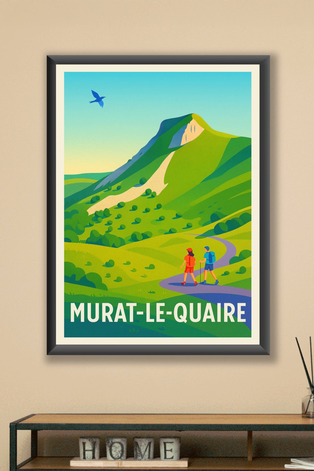 Affiche Murat-le-Quaire — Invitation à la randonnée en nature · poster d'art de Murat-le-Quaire
