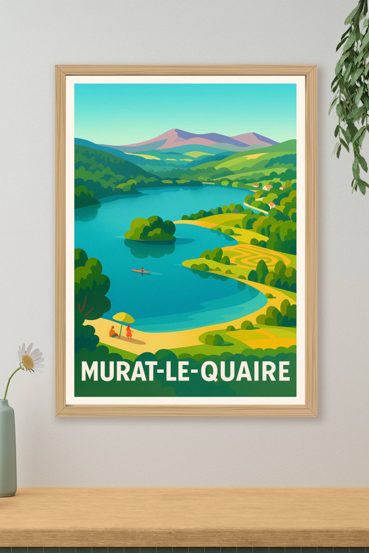 Affiche Murat-le-Quaire — Évasion au cœur des paysages volcaniques · poster d'art de Murat-le-Quaire