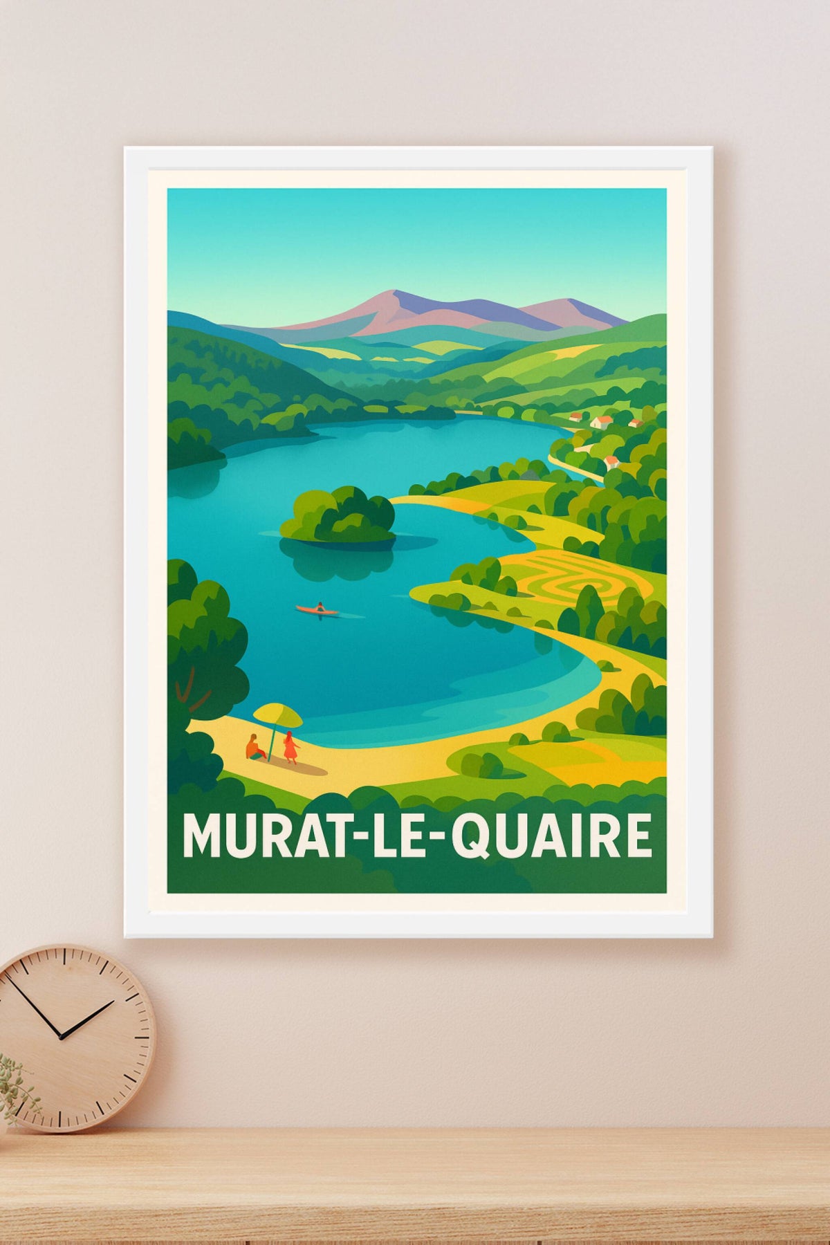 Affiche Murat-le-Quaire — Évasion au cœur des paysages volcaniques · poster d'art de Murat-le-Quaire