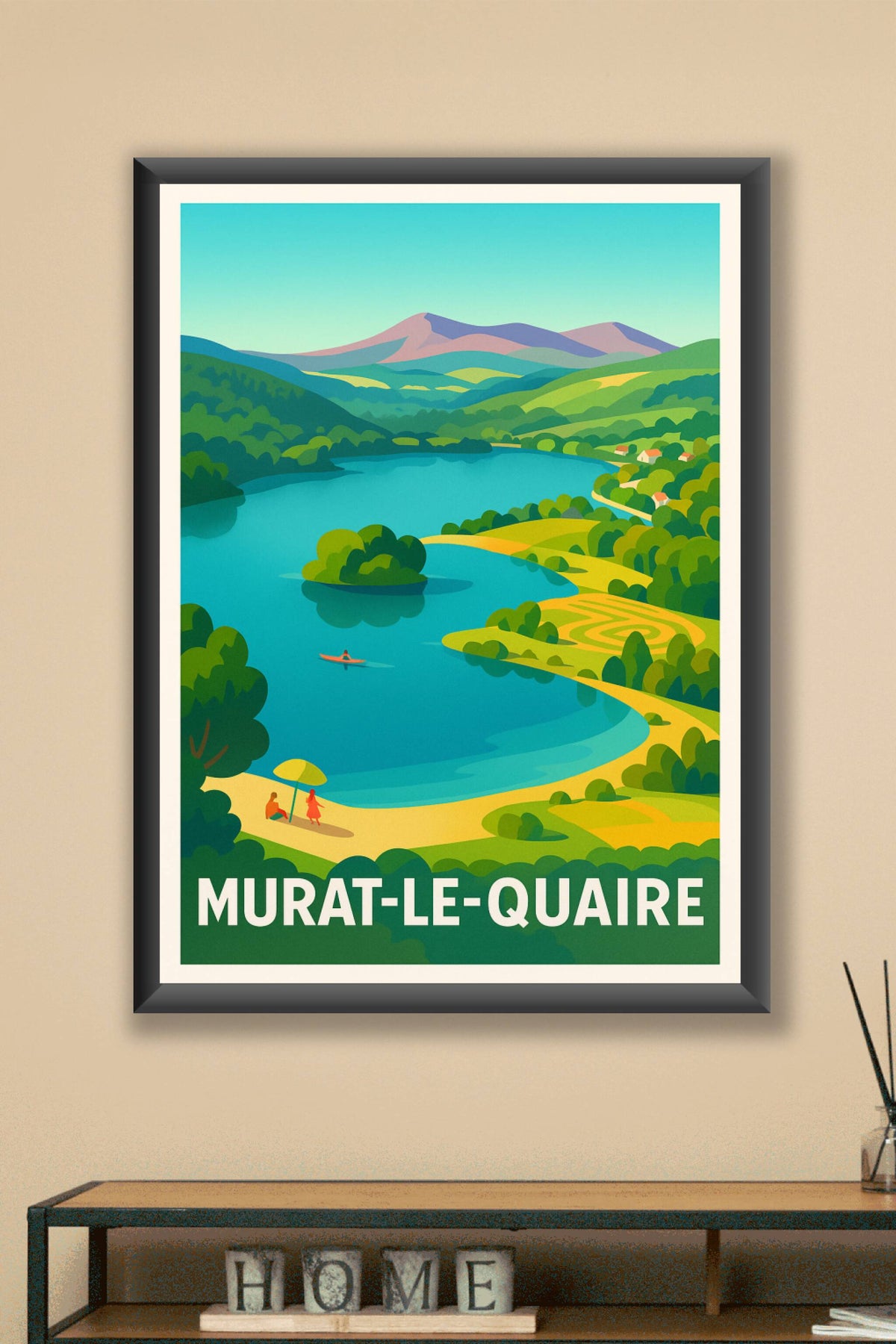 Affiche Murat-le-Quaire — Évasion au cœur des paysages volcaniques · poster d'art de Murat-le-Quaire