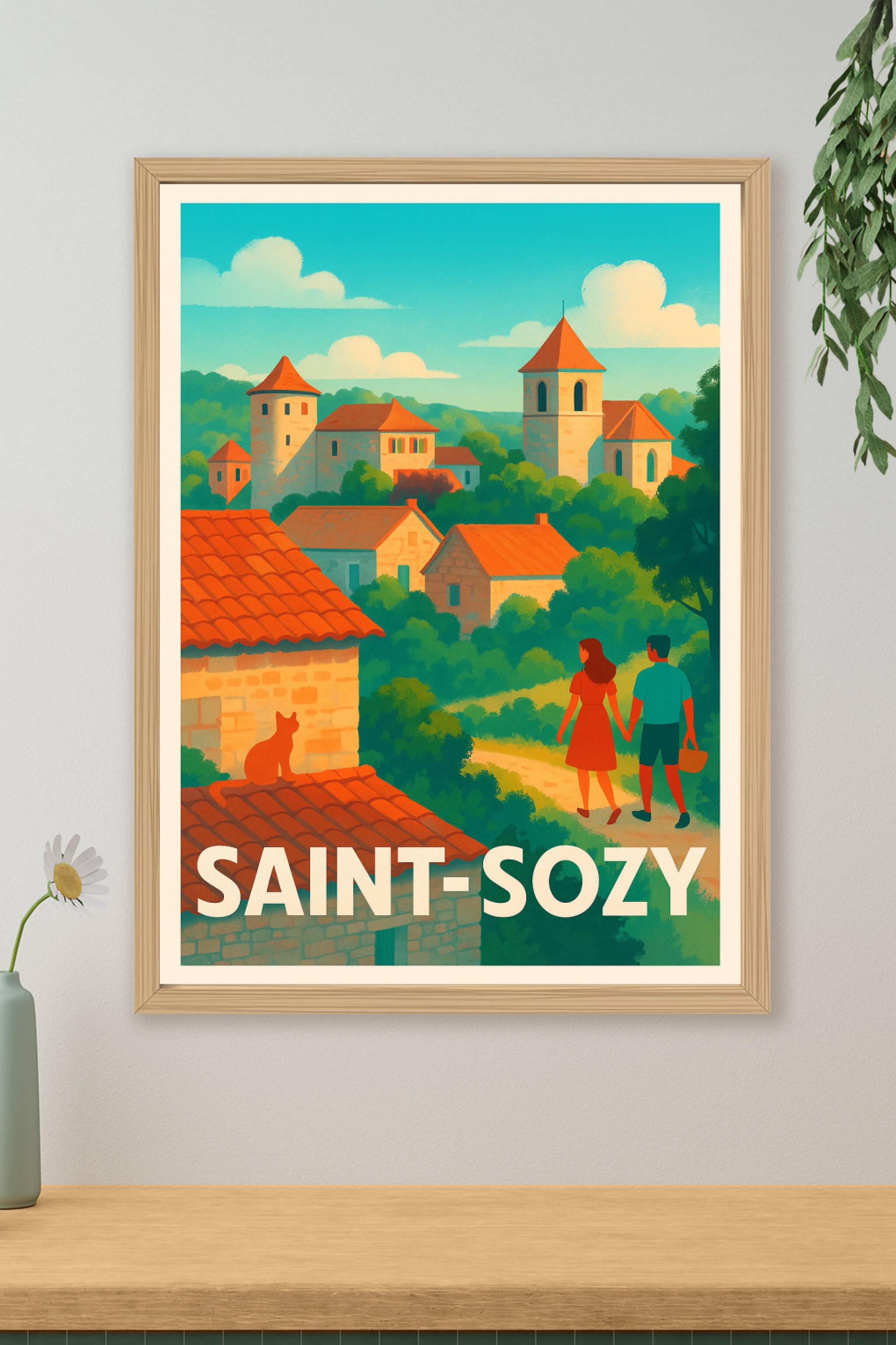 Affiche de Saint-Sozy - Le charme pittoresque du Quercy