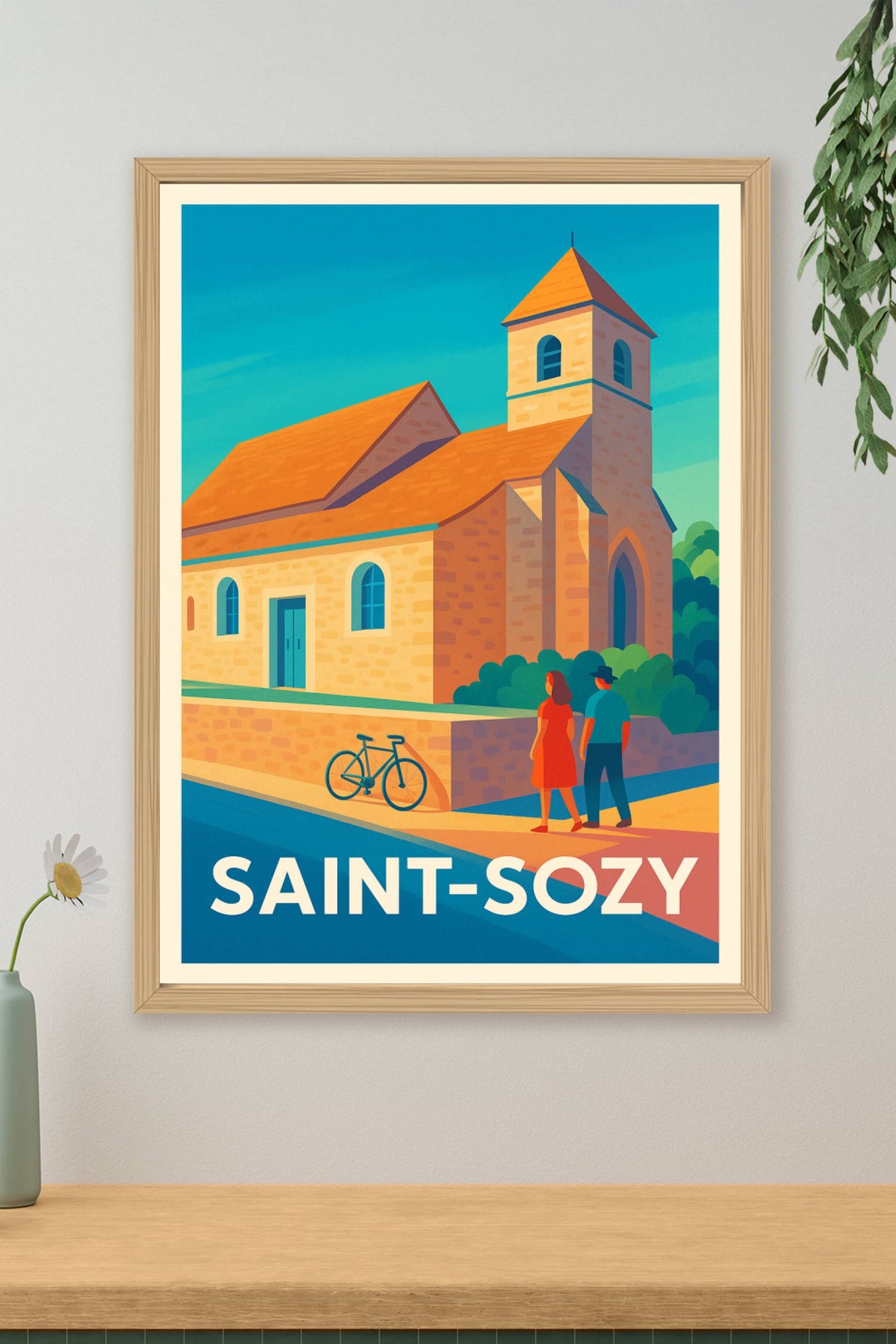 Affiche Saint-Sozy — Charme et Sérénité en Périgord · poster d'art de Saint-Sozy