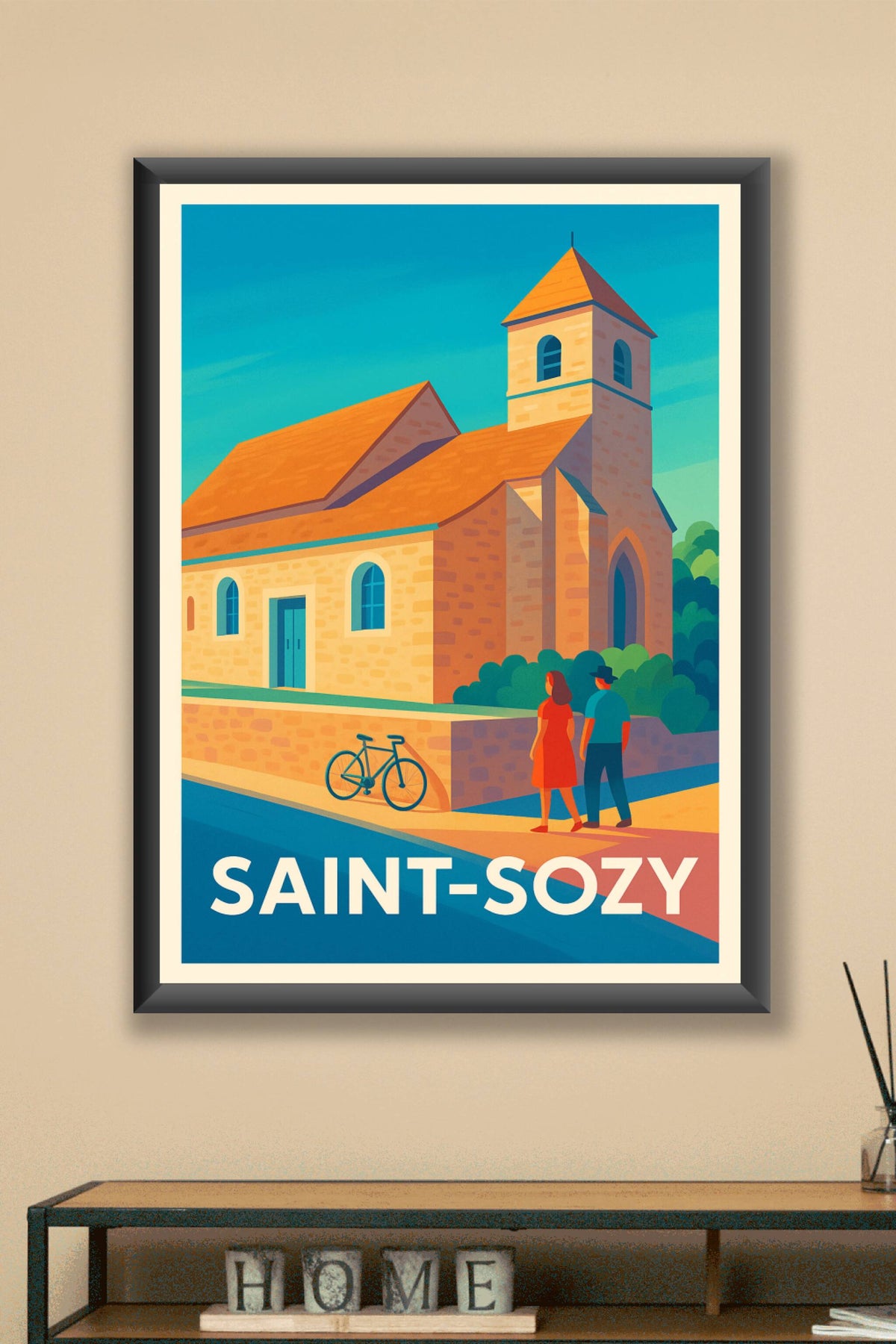 Affiche Saint-Sozy — Charme et Sérénité en Périgord · poster d'art de Saint-Sozy