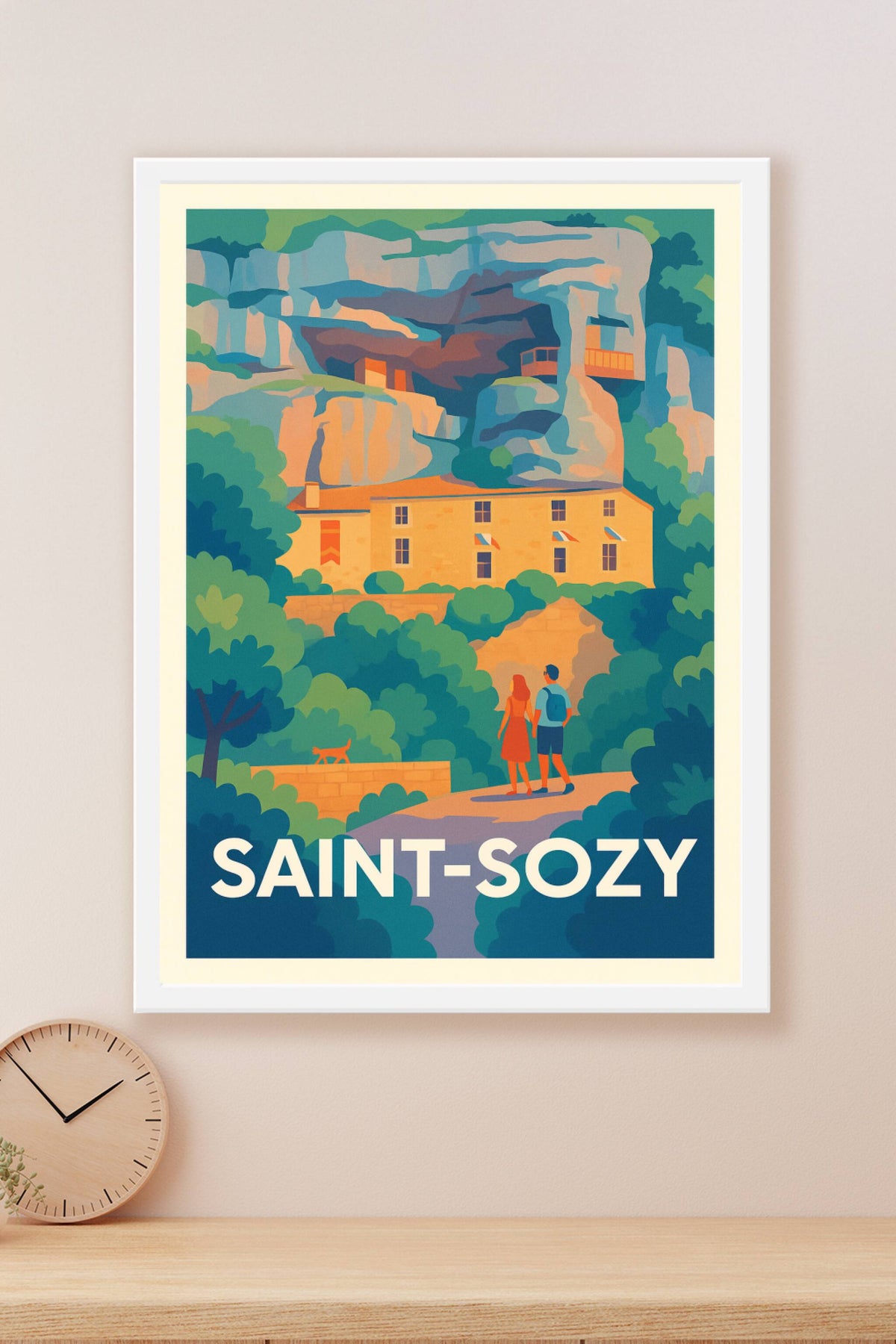 Affiche Saint-Sozy — Entre nature et histoire · poster d'art de Saint-Sozy