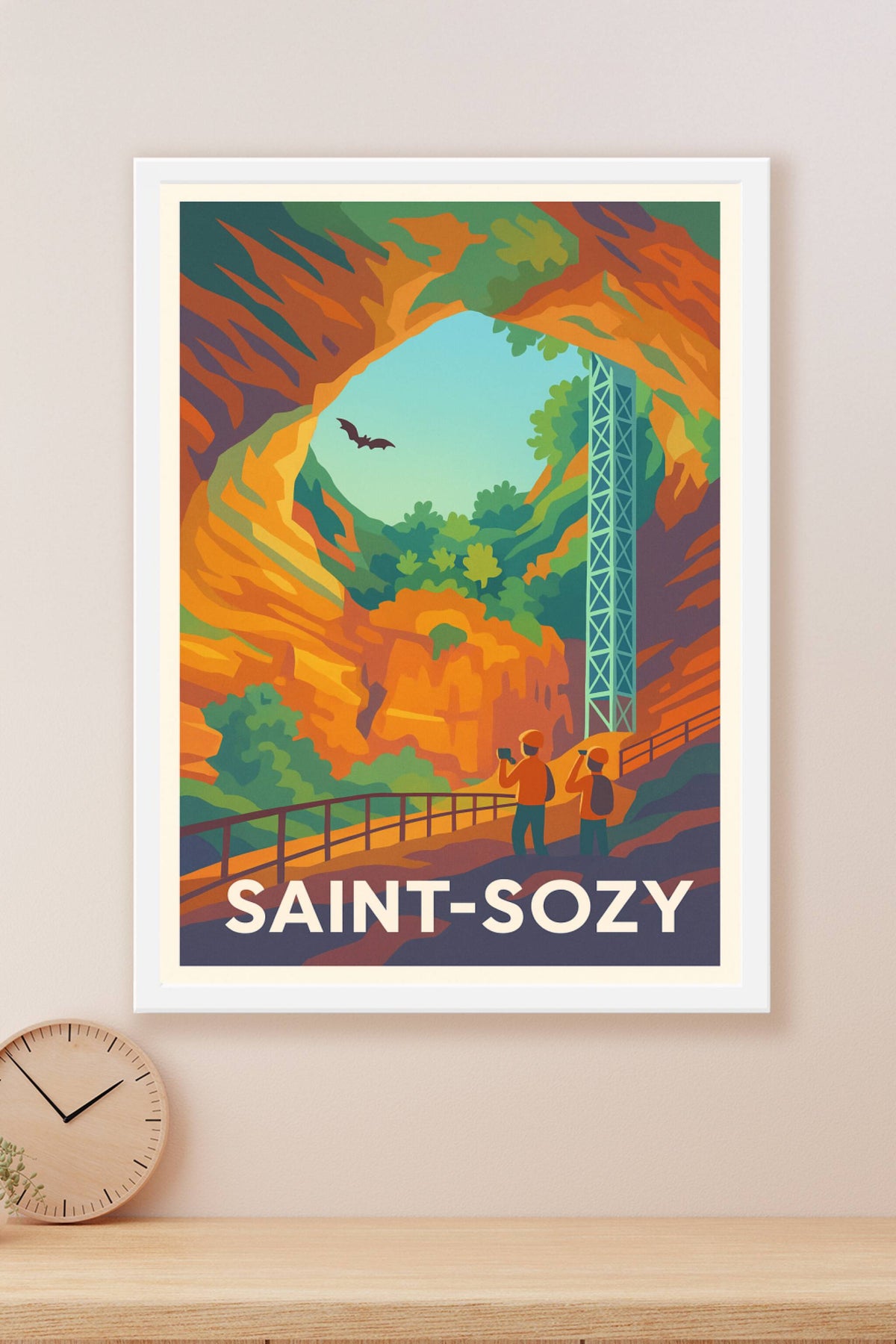 Affiche Saint-Sozy — Découvrez les merveilles souterraines · poster d'art de Saint-Sozy