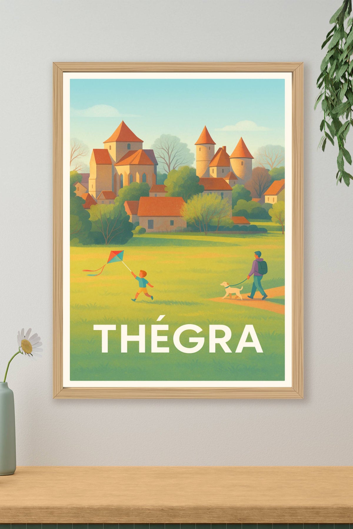 Affiche Thégra — Charme bucolique et histoire médiévale · poster d'art de Thégra
