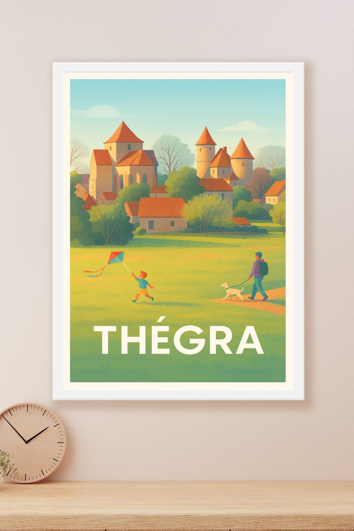 Affiche Thégra — Charme bucolique et histoire médiévale · poster d'art de Thégra