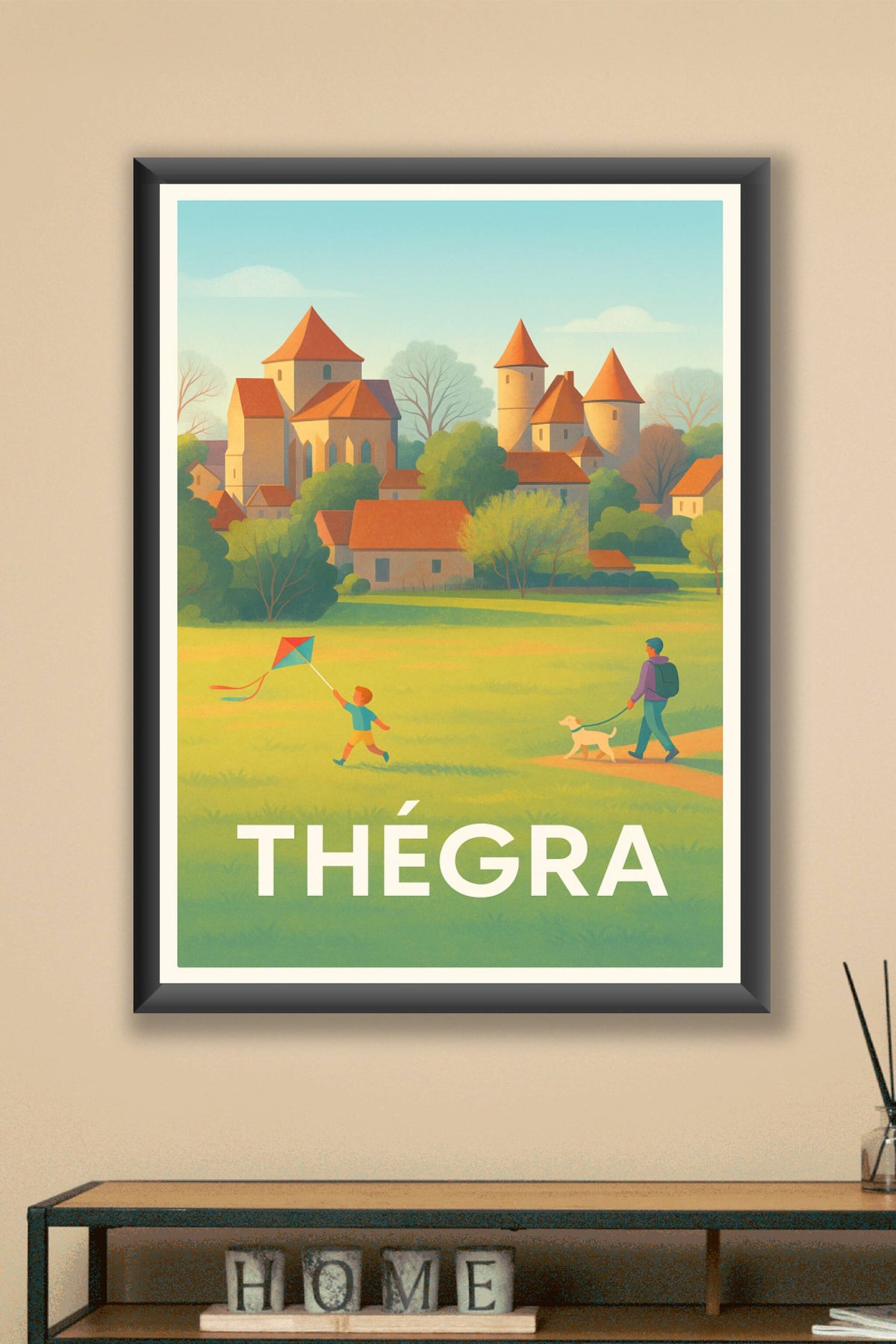 Affiche Thégra — Charme bucolique et histoire médiévale · poster d'art de Thégra