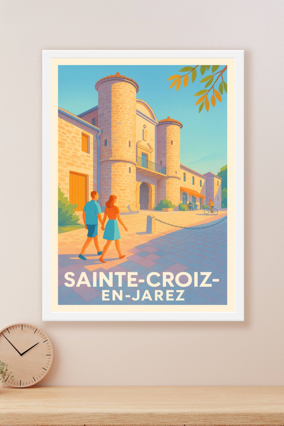 Affiche Sainte-Croix-en-Jarez — Charme et douceur de vivre au cœur du village · poster d'art de Sainte-Croix-en-Jarez
