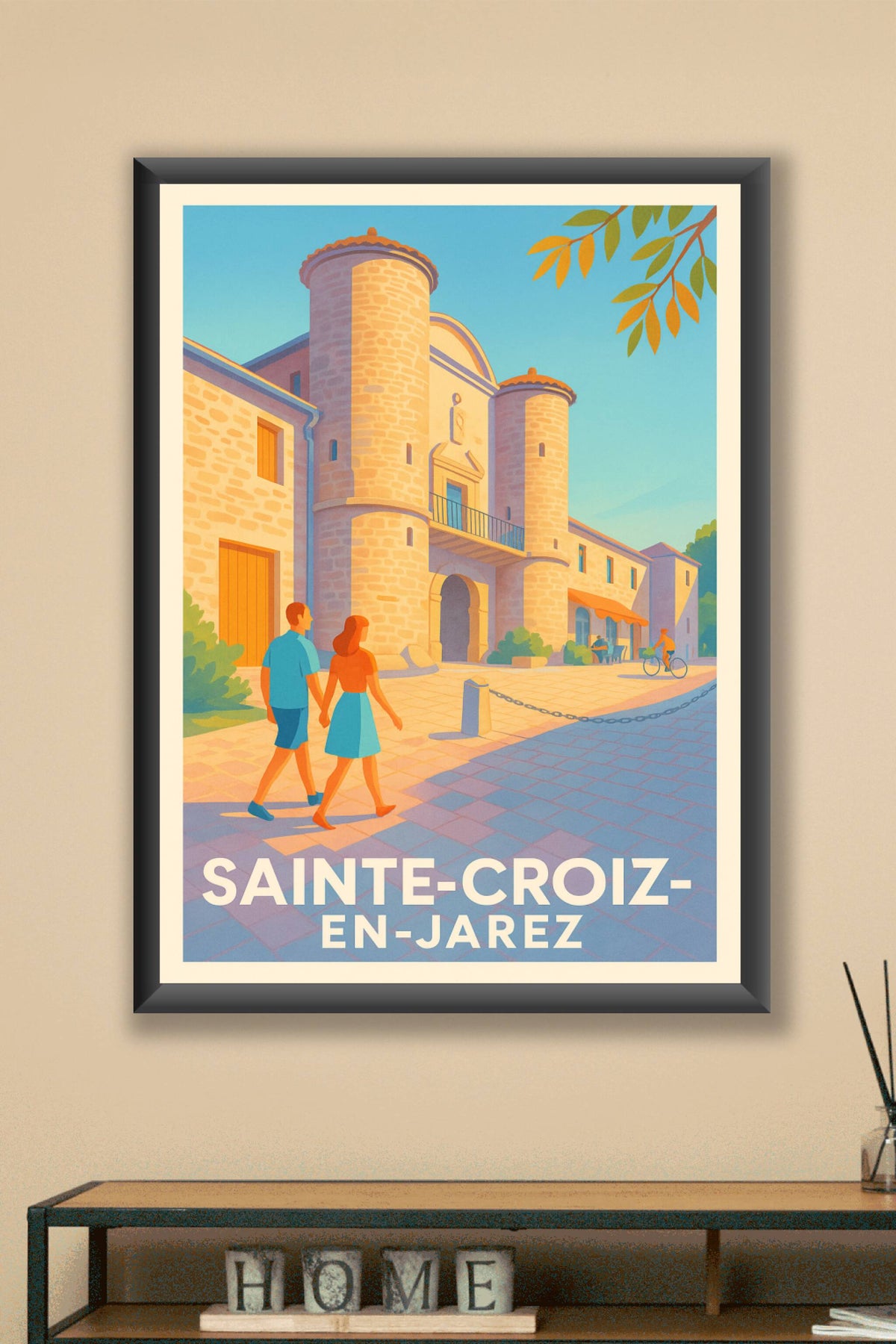 Affiche Sainte-Croix-en-Jarez — Charme et douceur de vivre au cœur du village · poster d'art de Sainte-Croix-en-Jarez