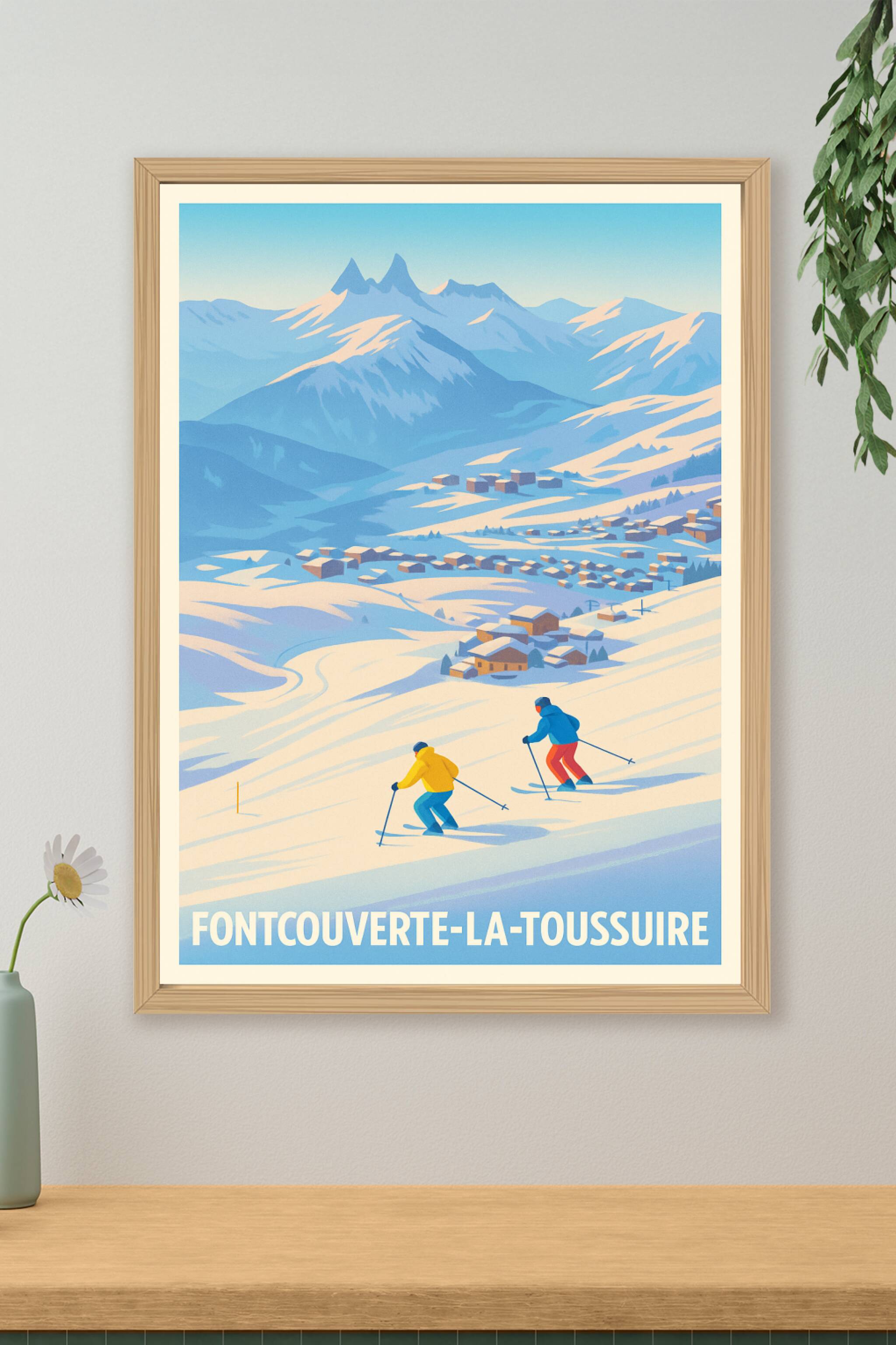 Affiche de Fontcouverte-la-Toussuire - Évasion hivernale en montagne
