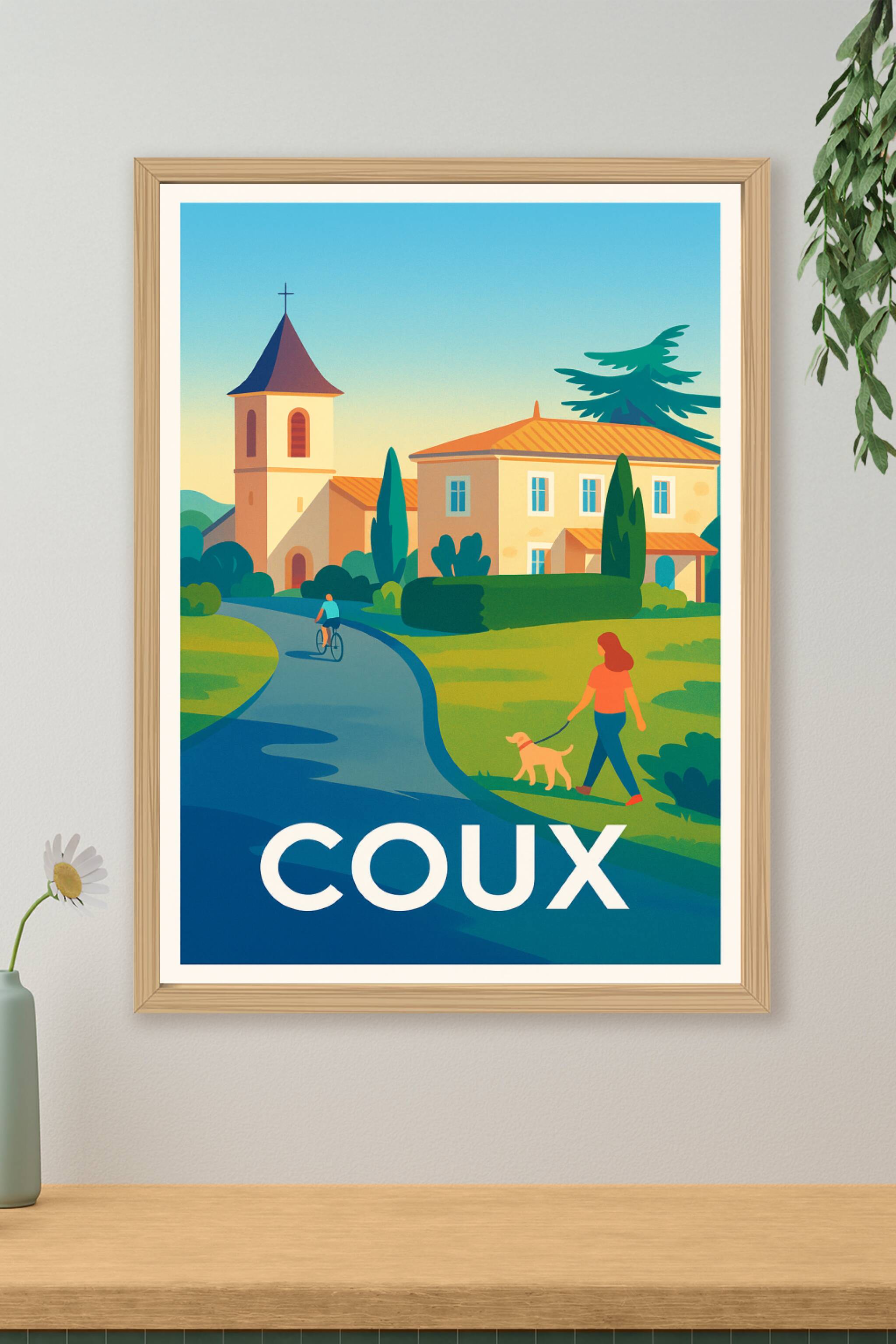 Affiche de Coux - L'art de la douceur villageoise