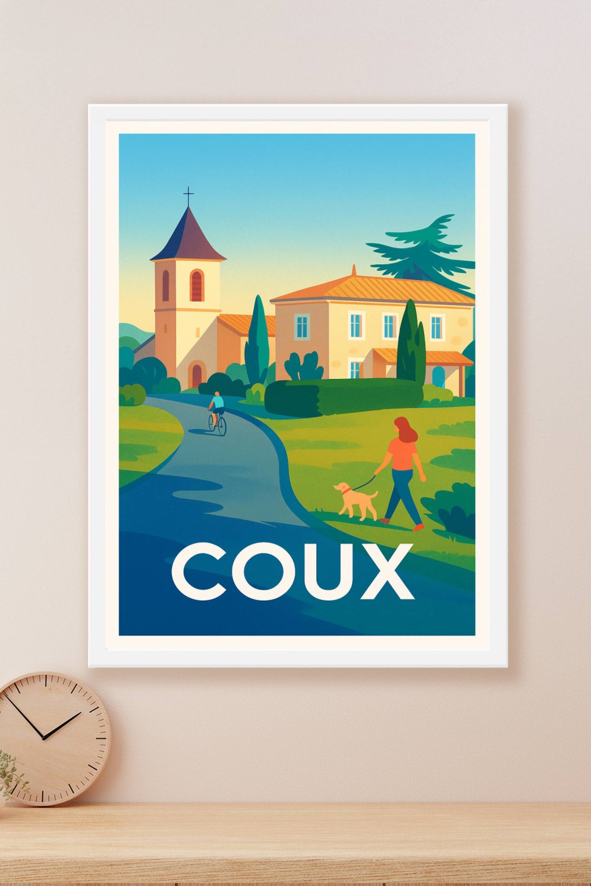 Affiche Coux — L'art de la douceur villageoise · poster d'art de Coux