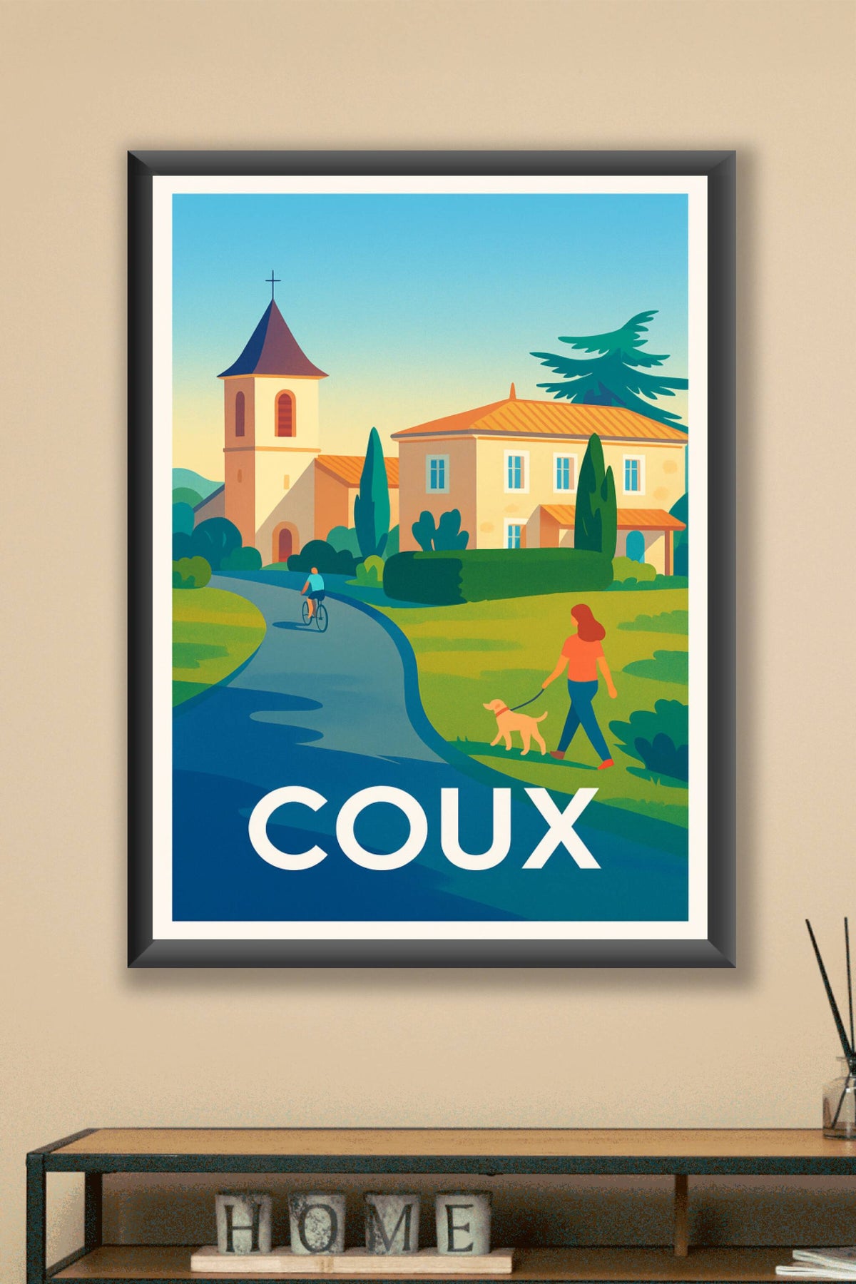 Affiche Coux — L'art de la douceur villageoise · poster d'art de Coux