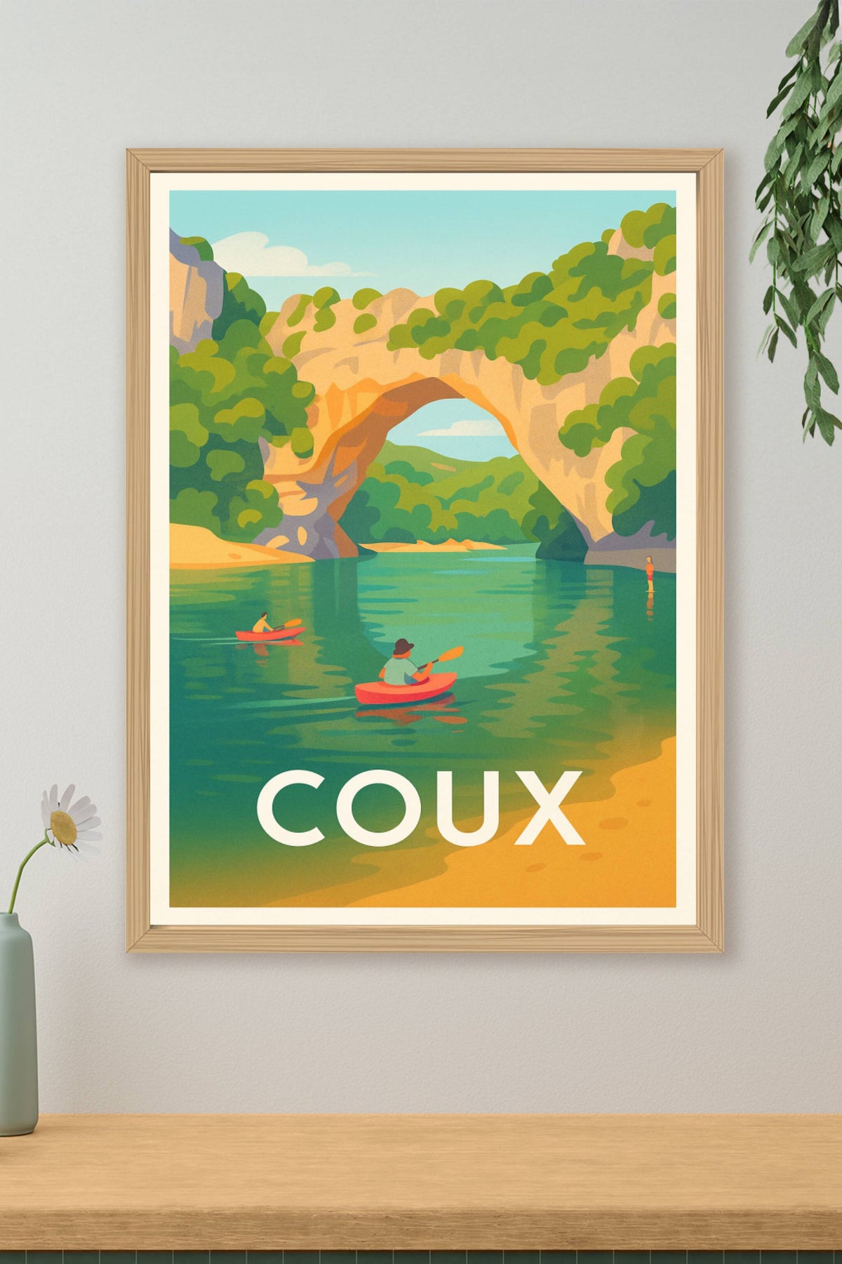 Affiche Coux — Évasion Nature et Aventure · poster d'art de Coux