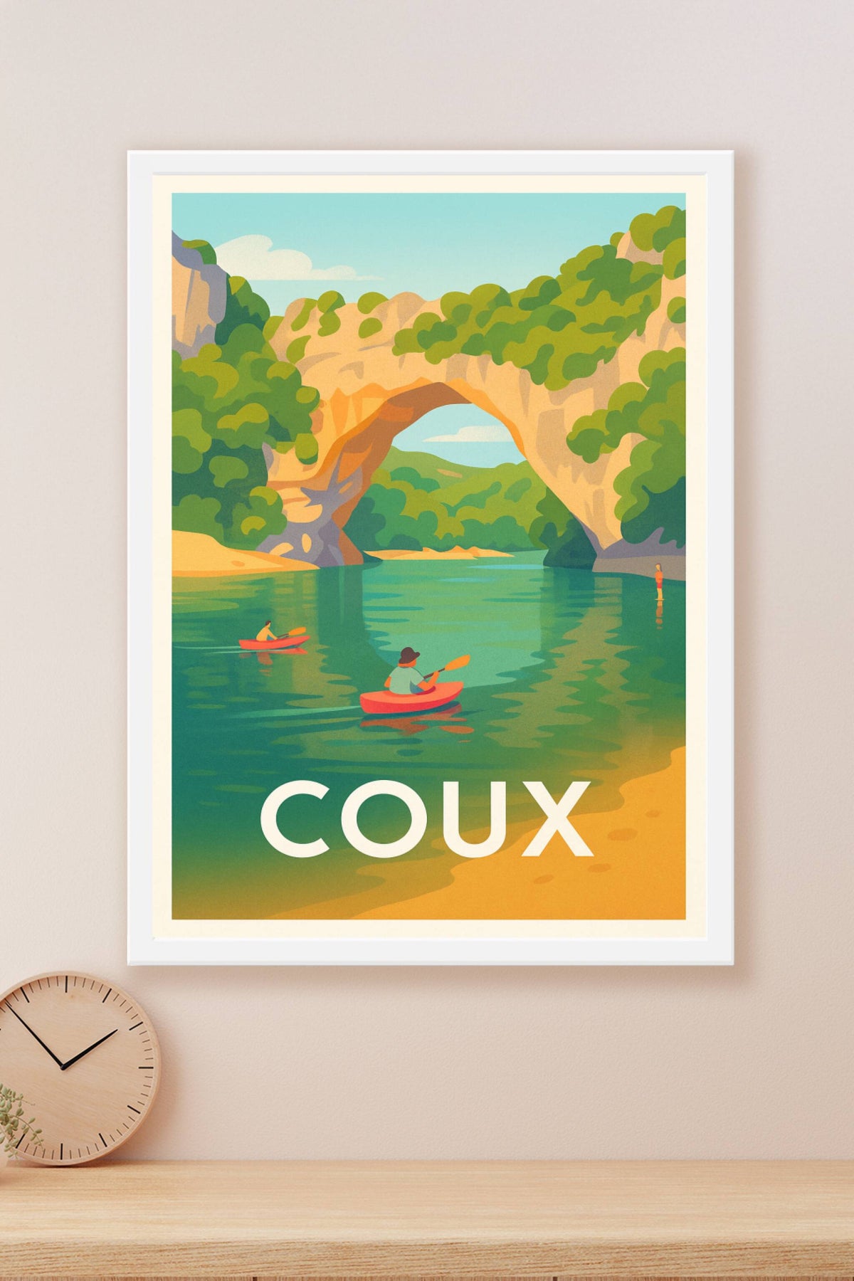 Affiche Coux — Évasion Nature et Aventure · poster d'art de Coux