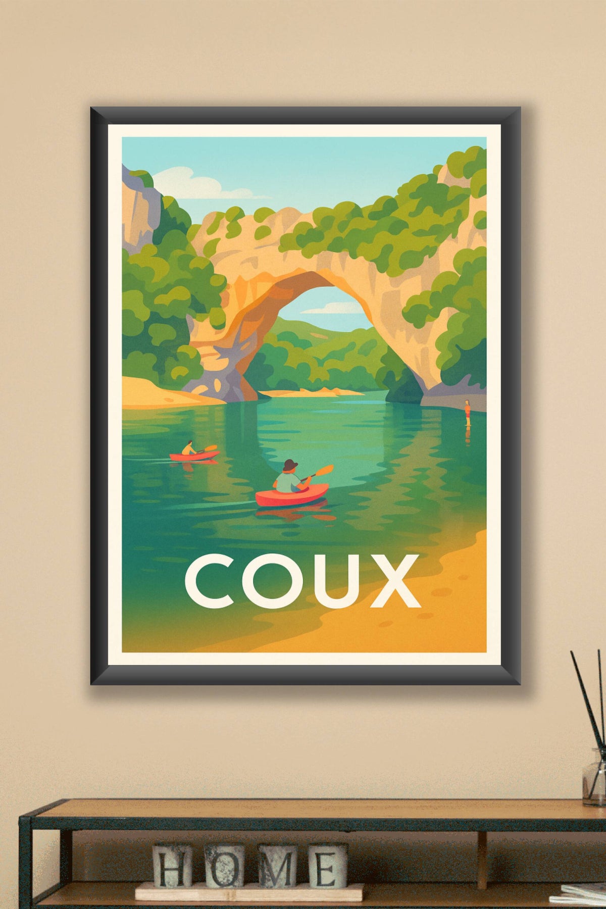 Affiche Coux — Évasion Nature et Aventure · poster d'art de Coux