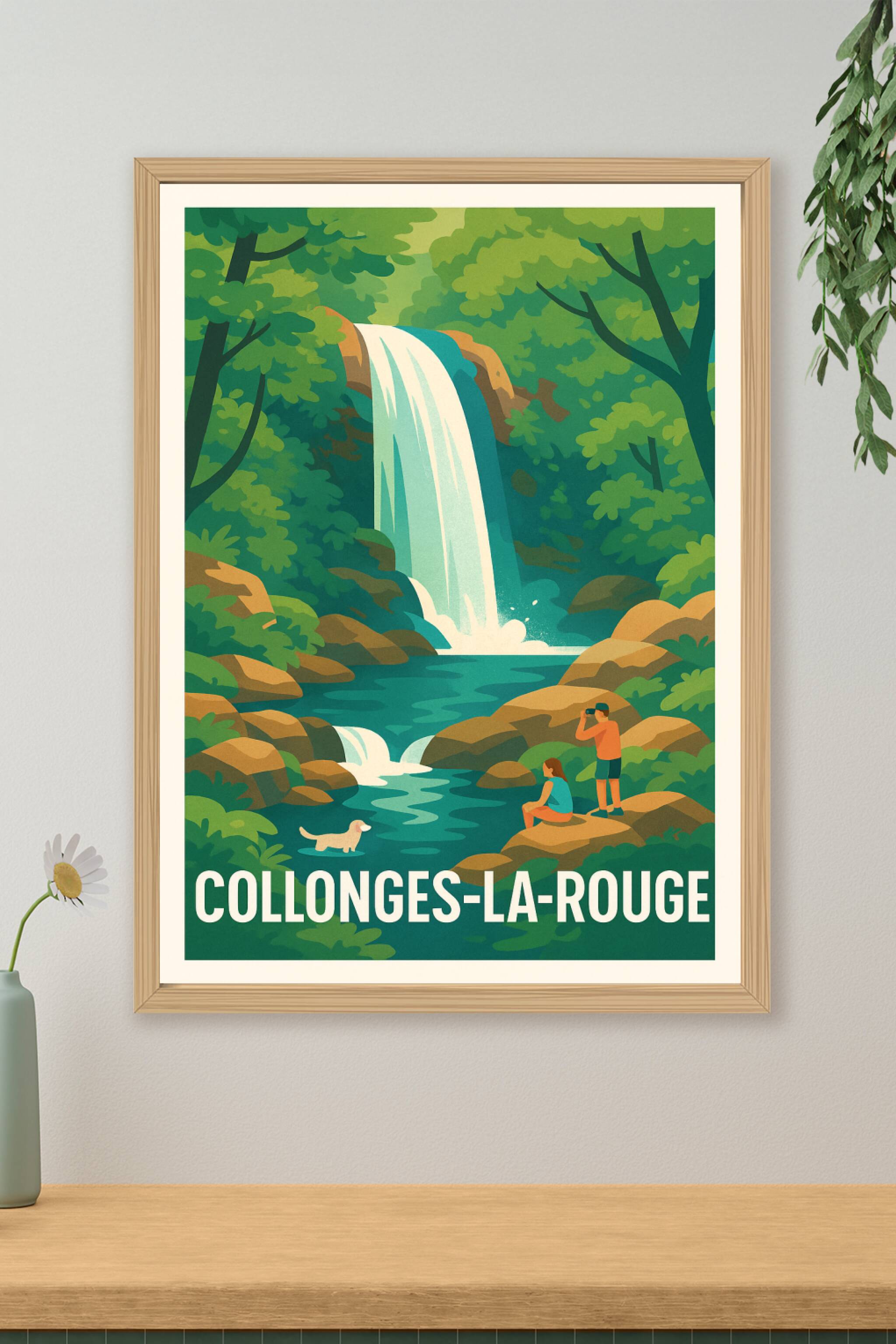Affiche de Collonges-la-Rouge - Échappée nature et cascade rafraîchissante