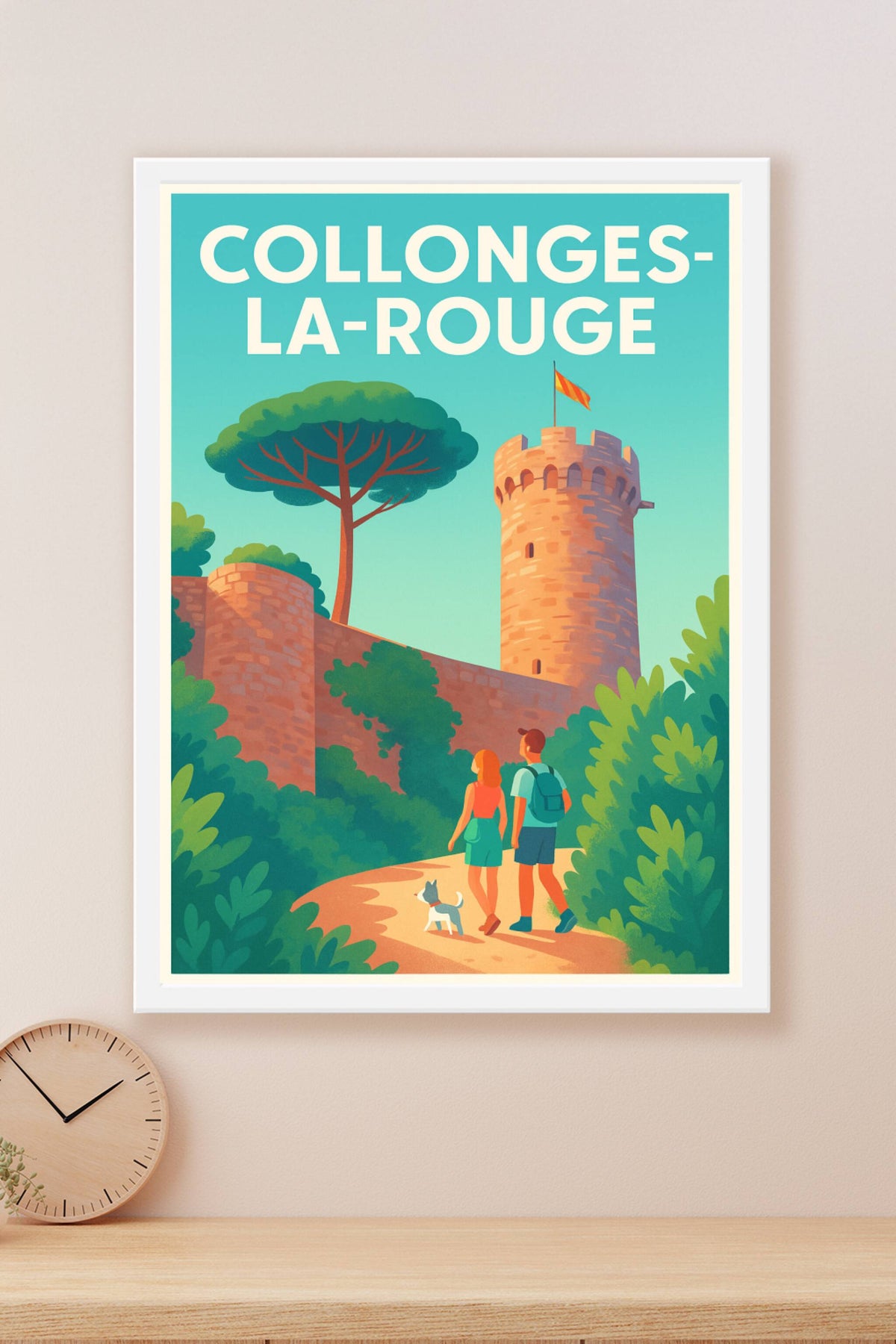 Affiche Collonges-la-Rouge — Voyage au cœur de la cité rouge · poster d'art de Collonges-la-Rouge