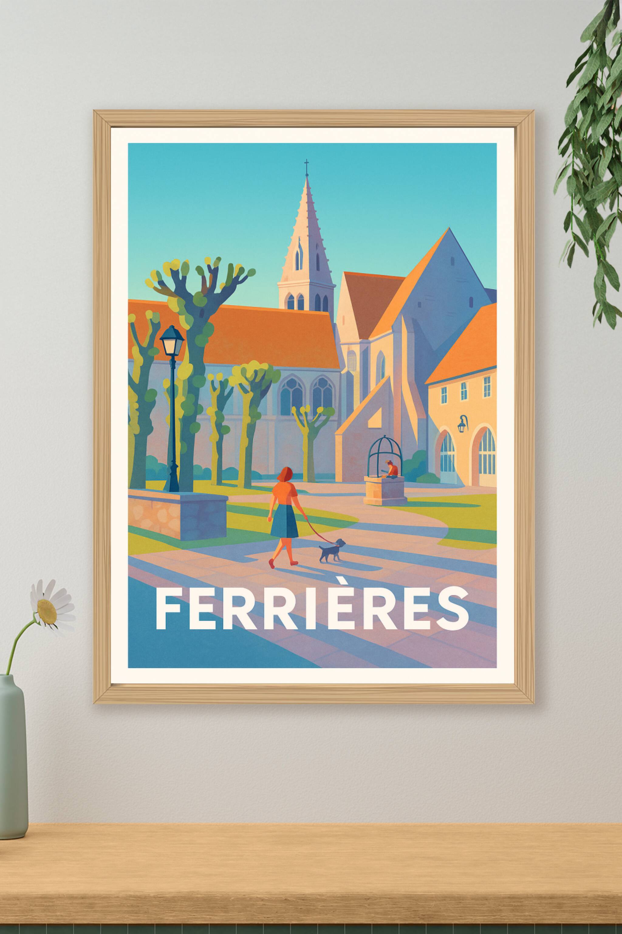 Affiche de Ferrières - Harmonie paisible en village