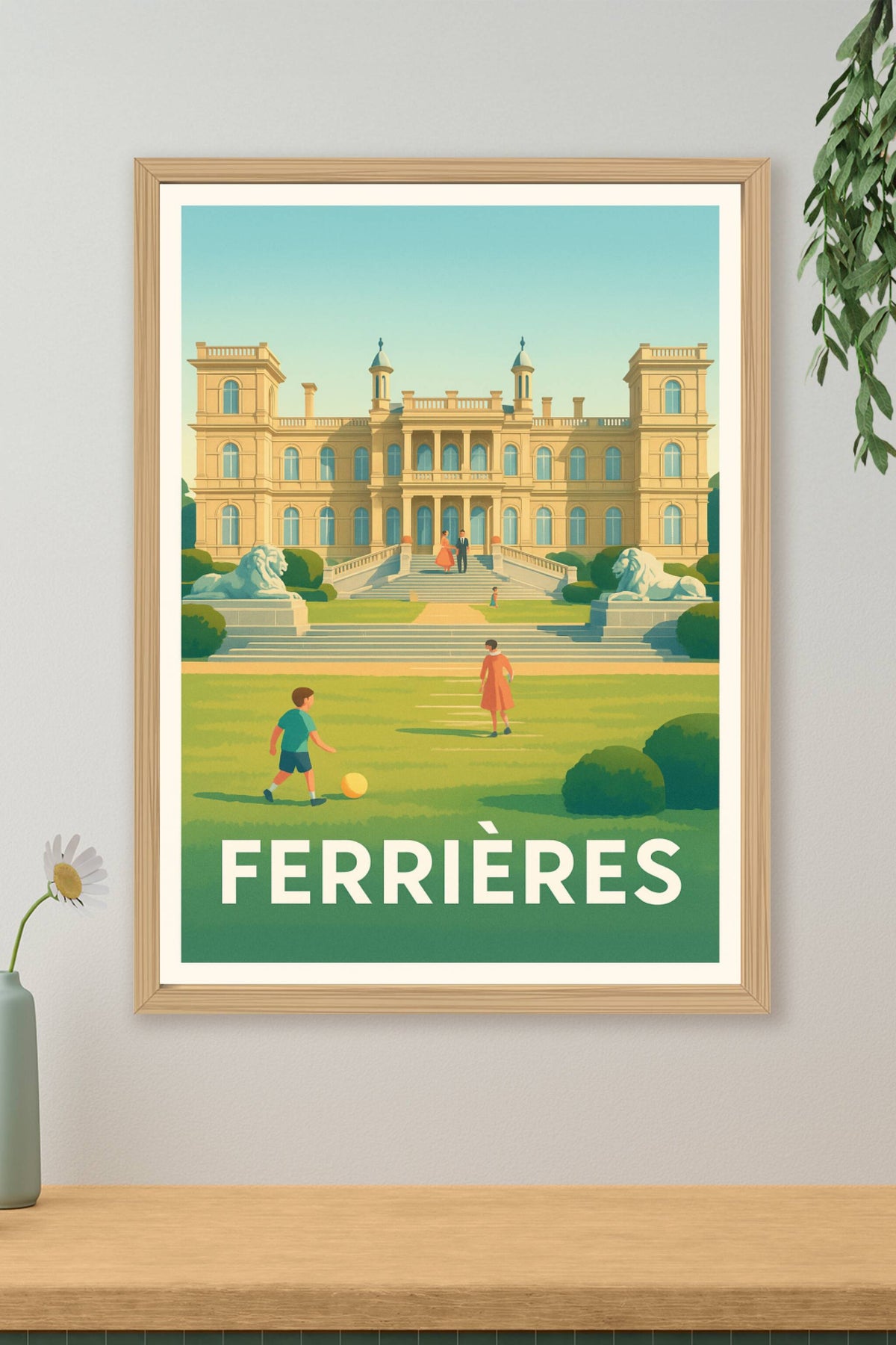 Affiche Ferrières — Élégance et douceur au château · poster d'art de Ferrières