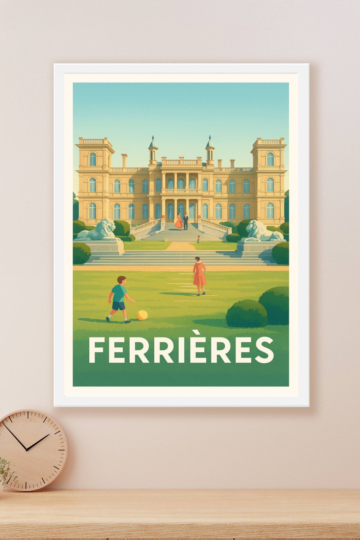 Affiche Ferrières — Élégance et douceur au château · poster d'art de Ferrières