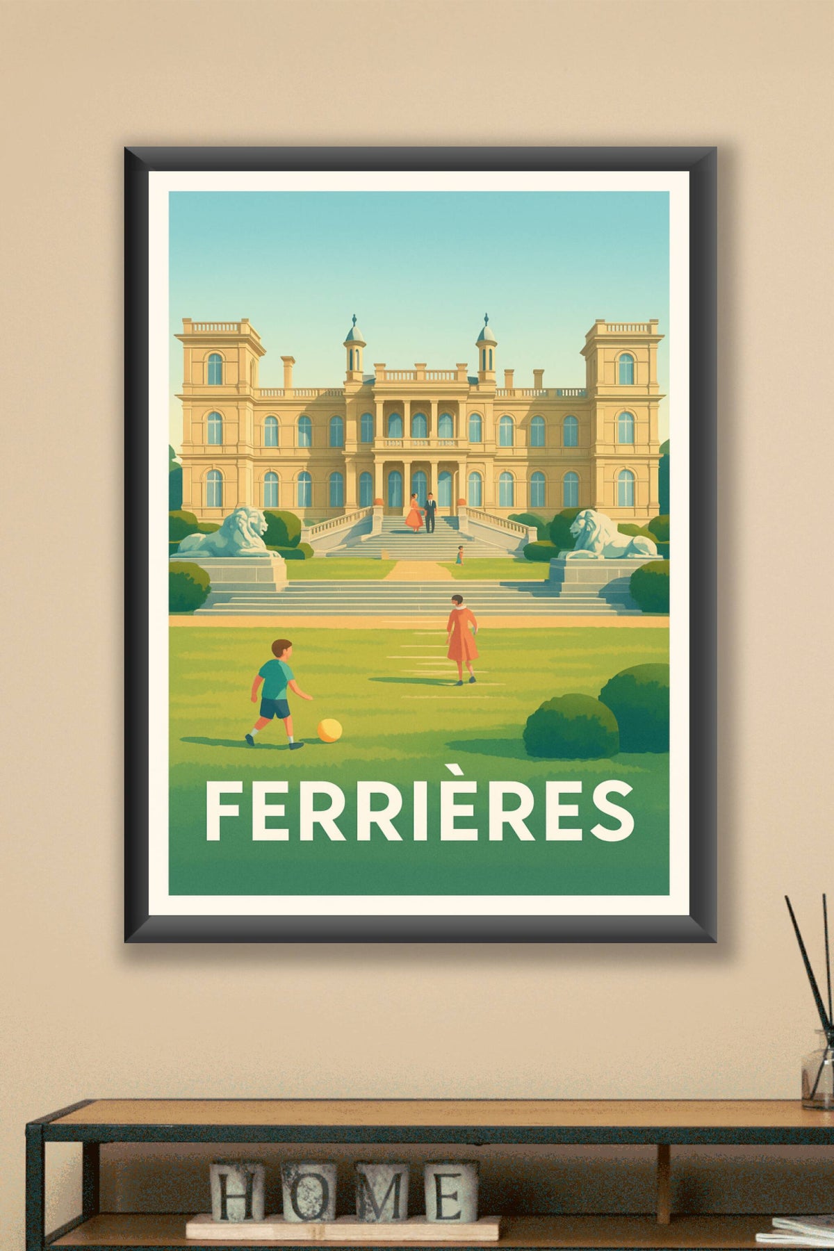 Affiche Ferrières — Élégance et douceur au château · poster d'art de Ferrières
