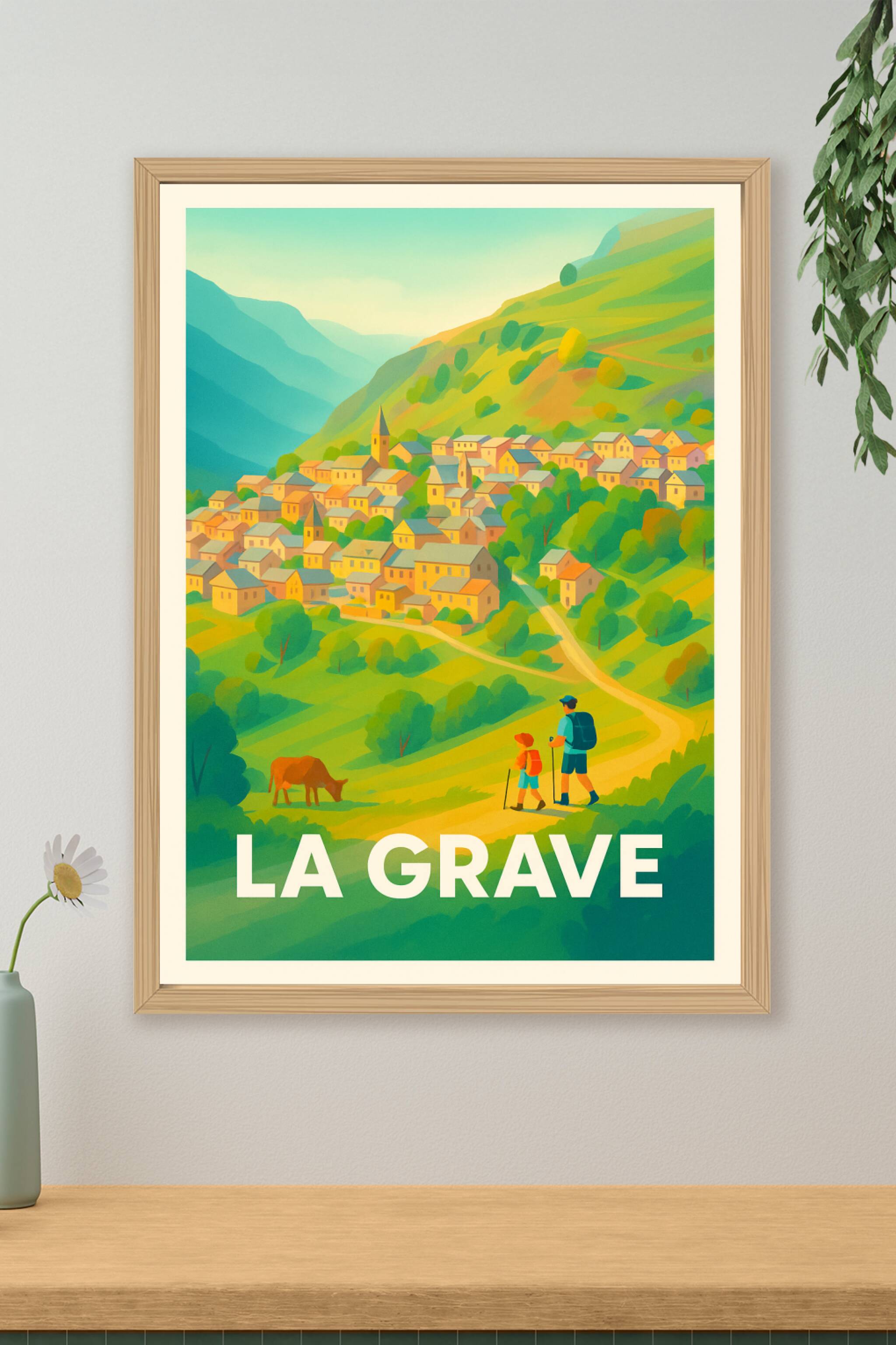 Affiche de La Grave - Évasion et nature en montagne