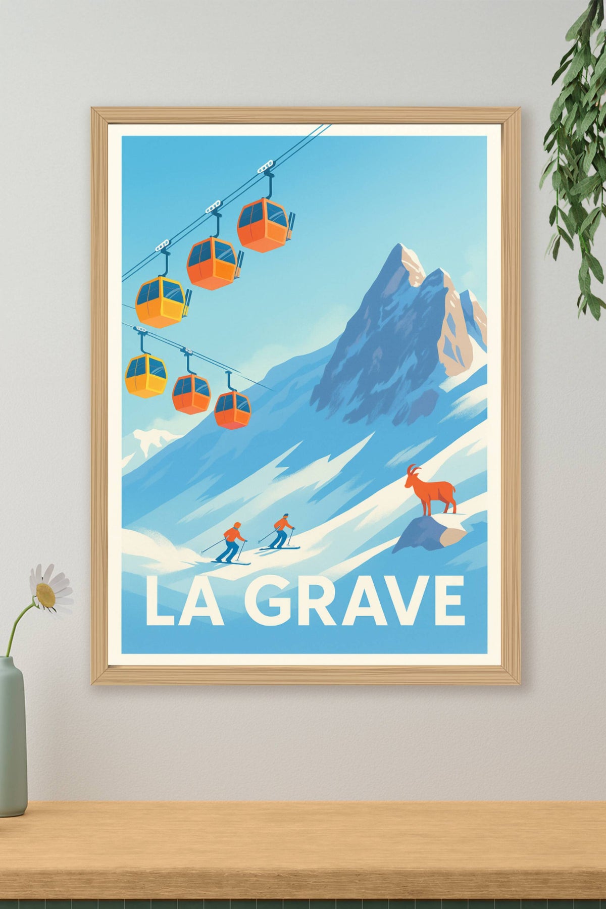 Affiche La Grave — Évasion hivernale en montagne · poster d'art de La Grave